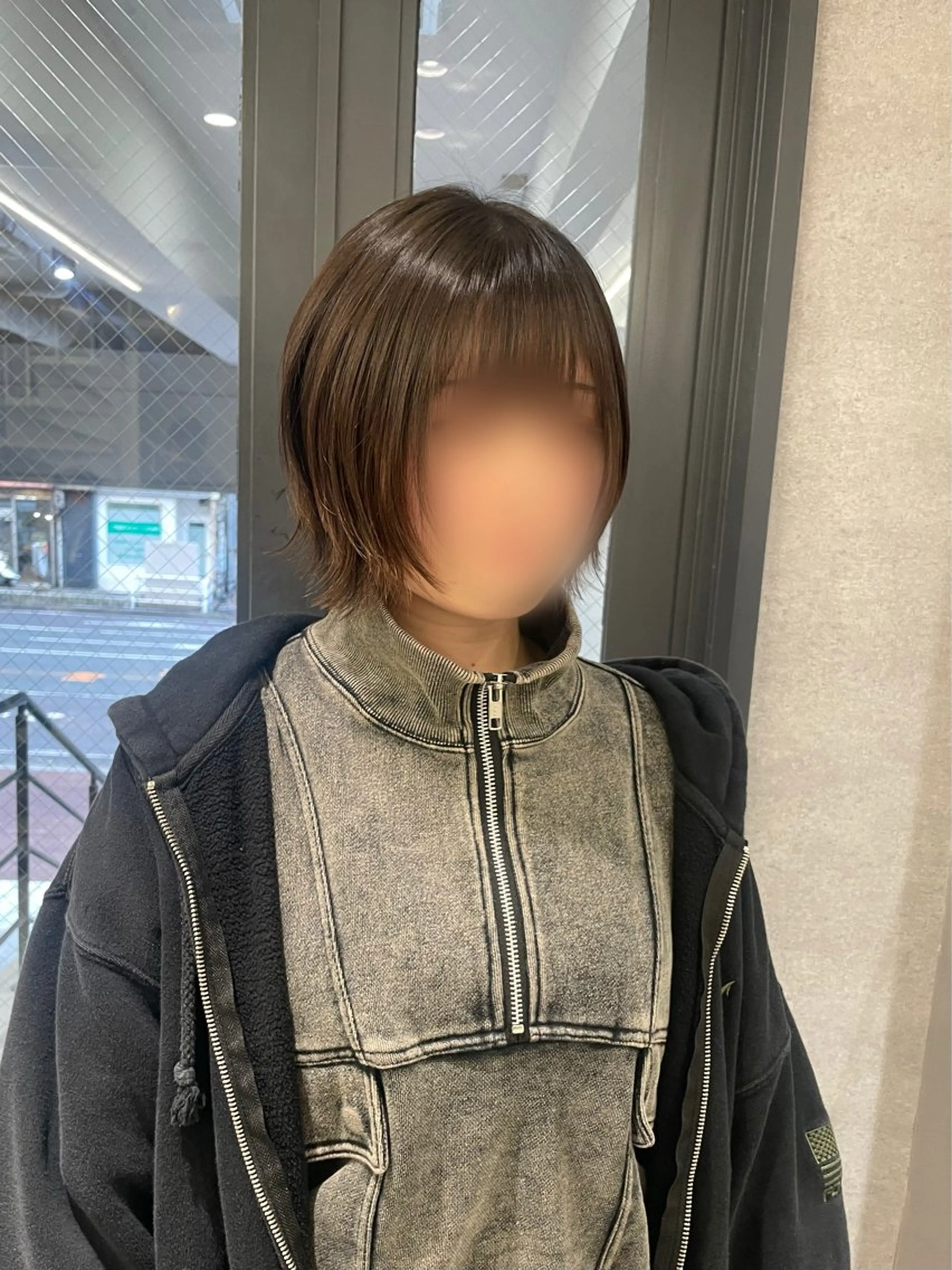 ショート カラー ボブレイヤー ボブ 韓国風ヘア レイヤーカット 小顔カット カット ヘアカラー 愛華 【geep】のヘアスタイル