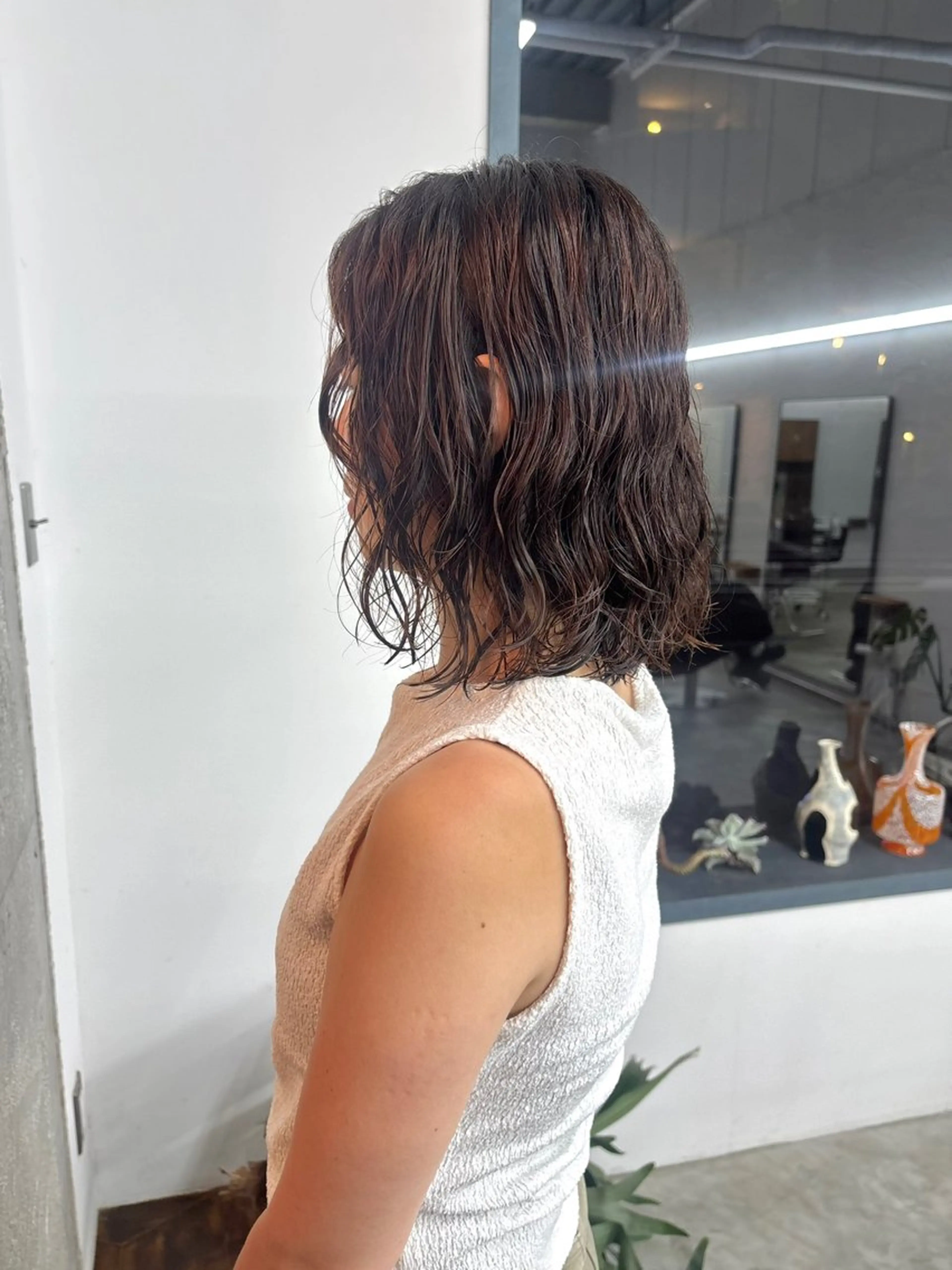 ミディアム パーマ カット パーマ トリートメント Apero【アペロ】所属・パーマ/暖色/ボブ イワタテ🇰🇷のヘアスタイル