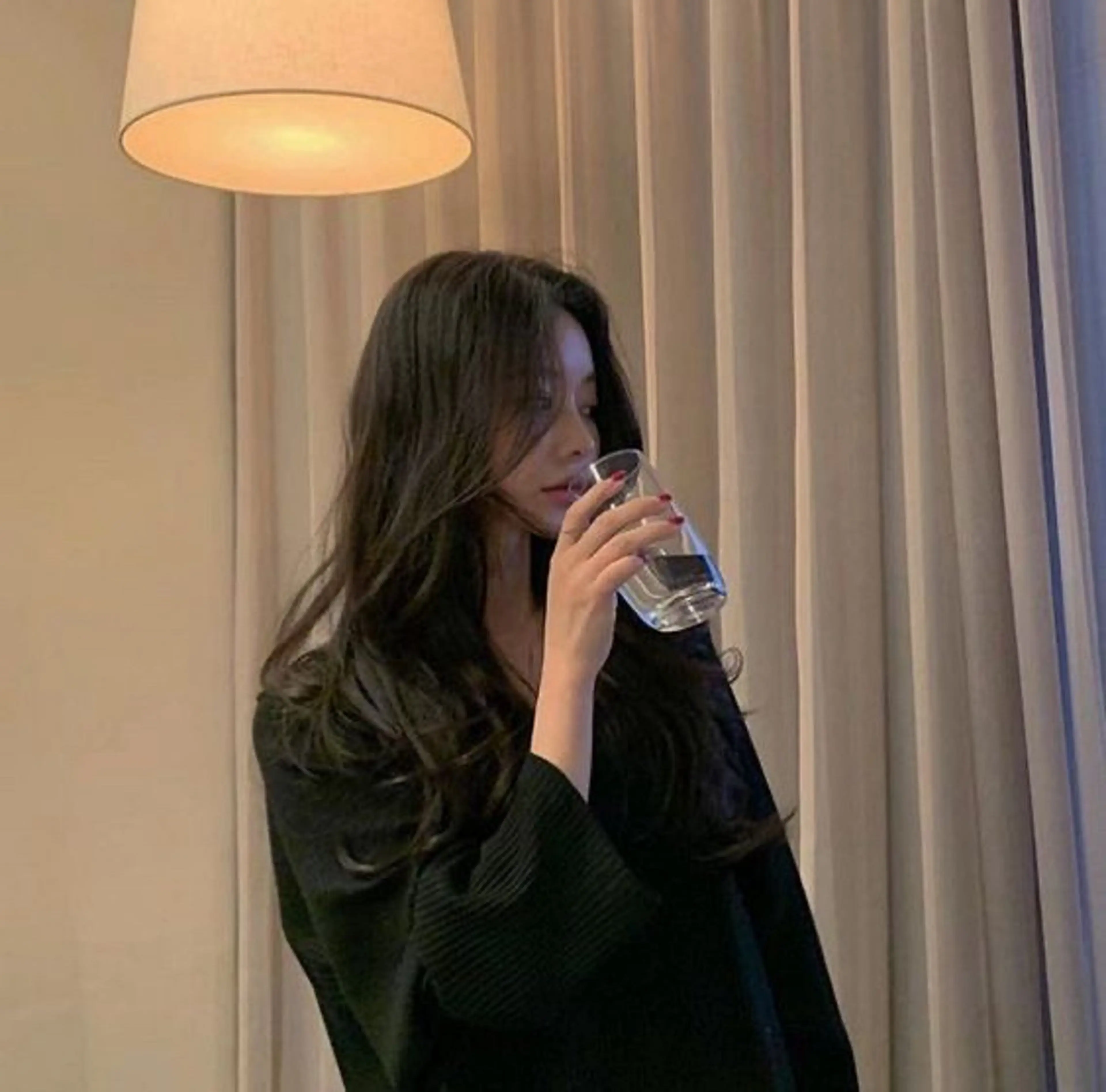 ロング カラー カット ヘアカラー 韓国風暗髪ヘア🤍 🫧MIREIのヘアスタイル