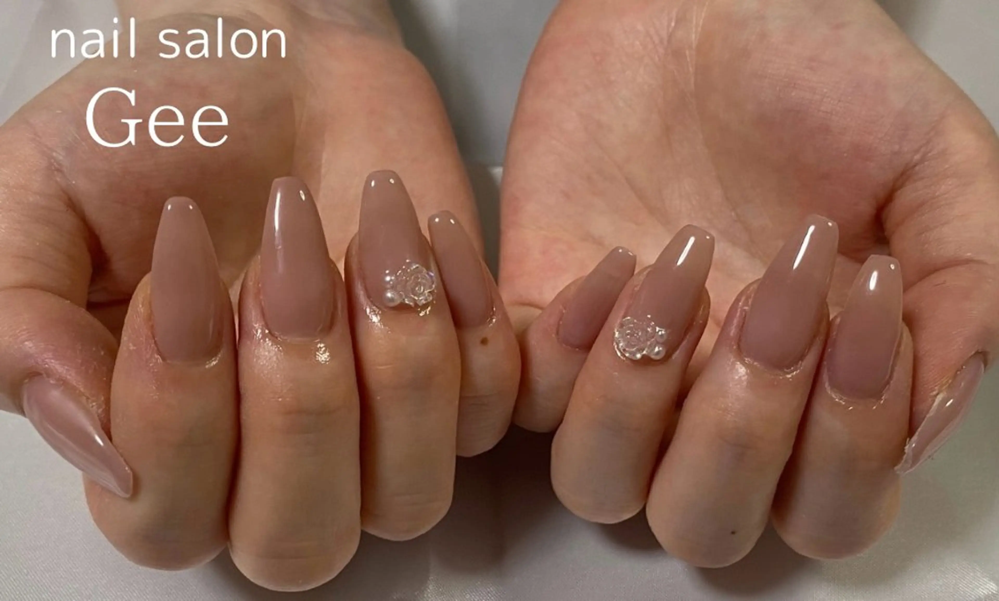 ネイル ロングネイル ピンク nail salon geeのネイルデザイン