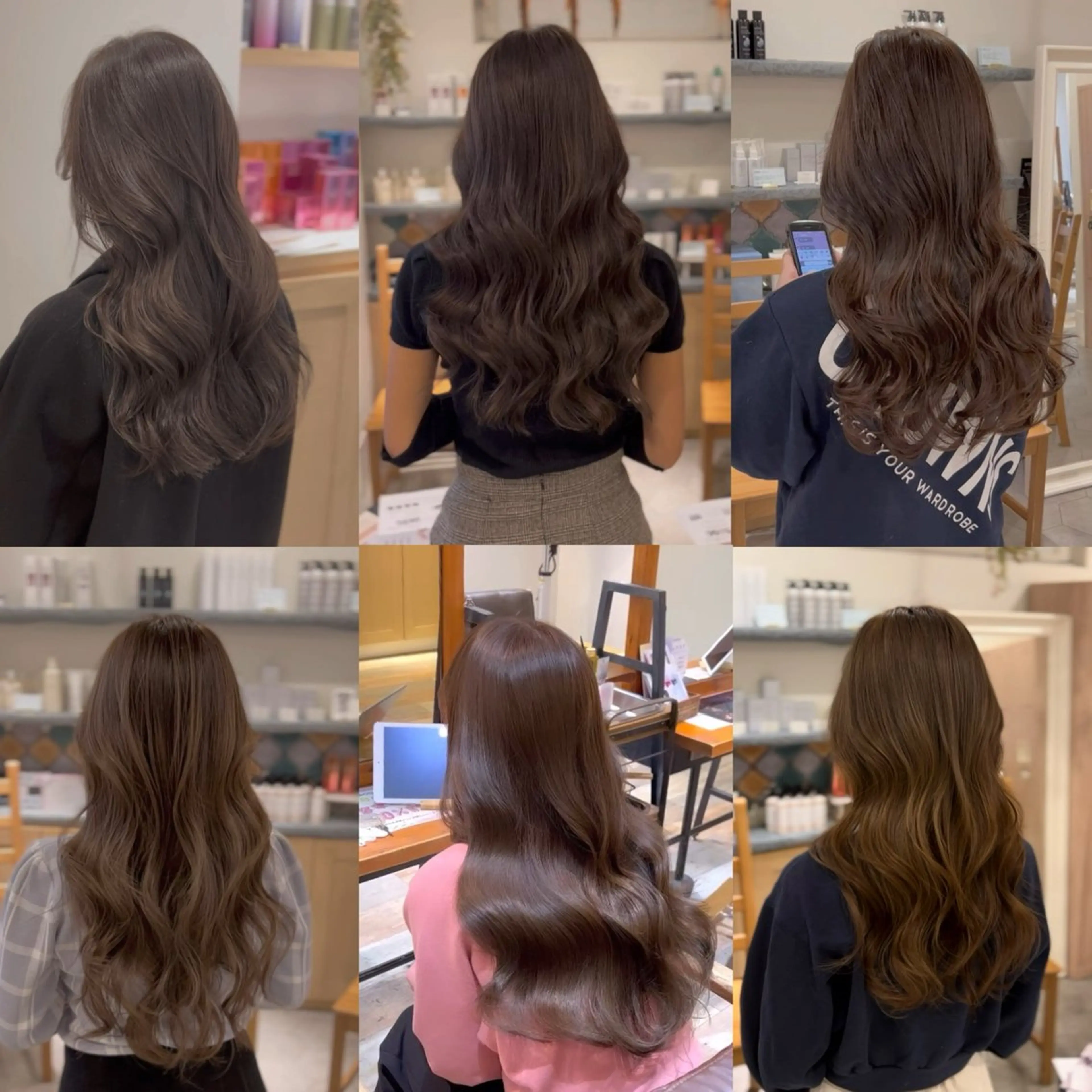 ロング カラー ブリーチ 透明感カラー ブリーチなしカラー 顔周りカット 韓国風ヘア カット ヘアカラー トリートメント 韓国風・ブリーチなし あり•エクステ・後藤のヘアスタイル