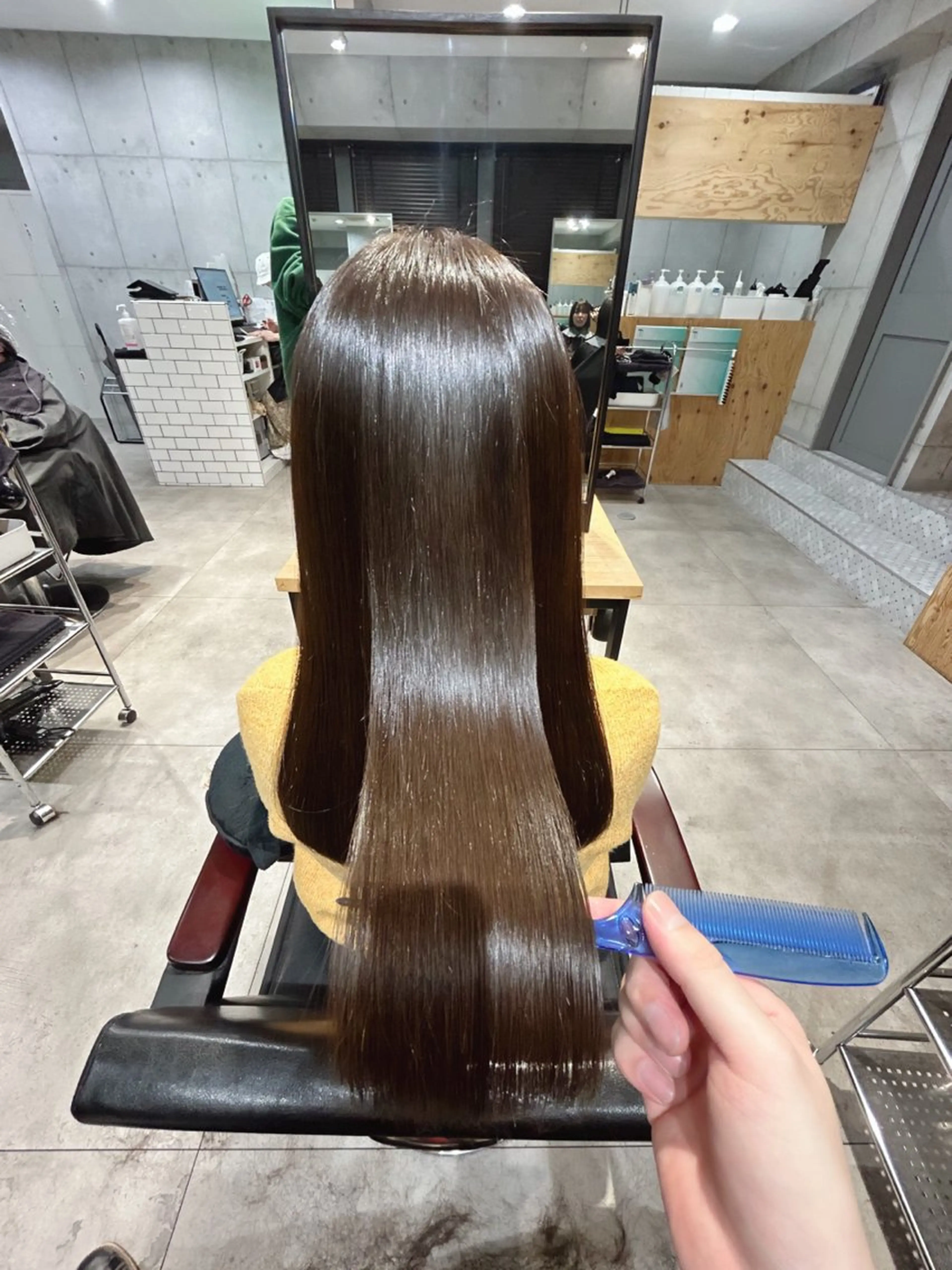 ロング カット 縮毛矯正 トリートメント ヘッドスパ ヘアセット 🌈艶髪人気№１🌈 newi池袋店⭐江口のヘアスタイル