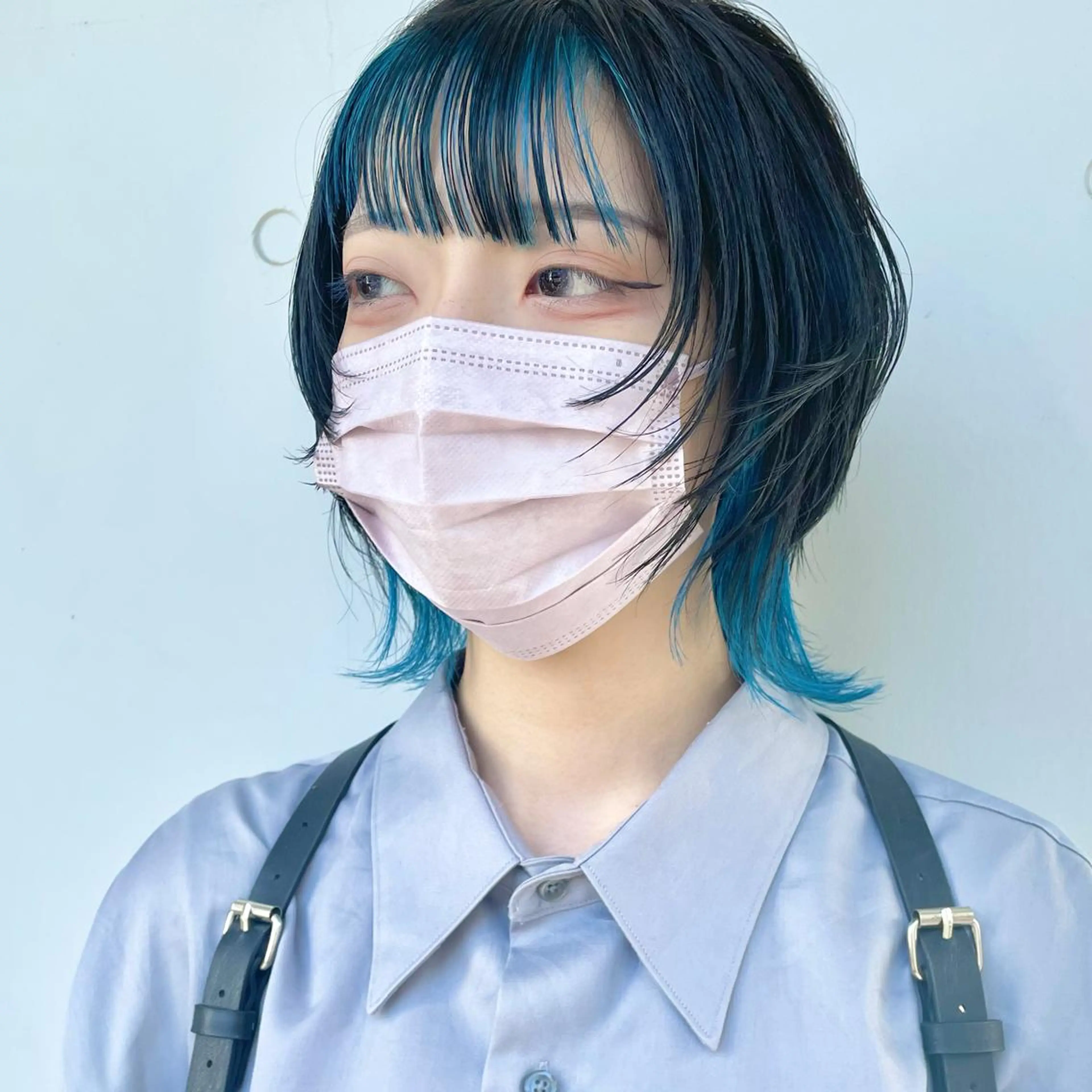 ミディアム アッシュ 髪質改善 ウルフカット カット ヘアカラー トリートメント もにか🌞原宿/渋谷 🌝ブリーチカラーのヘアスタイル