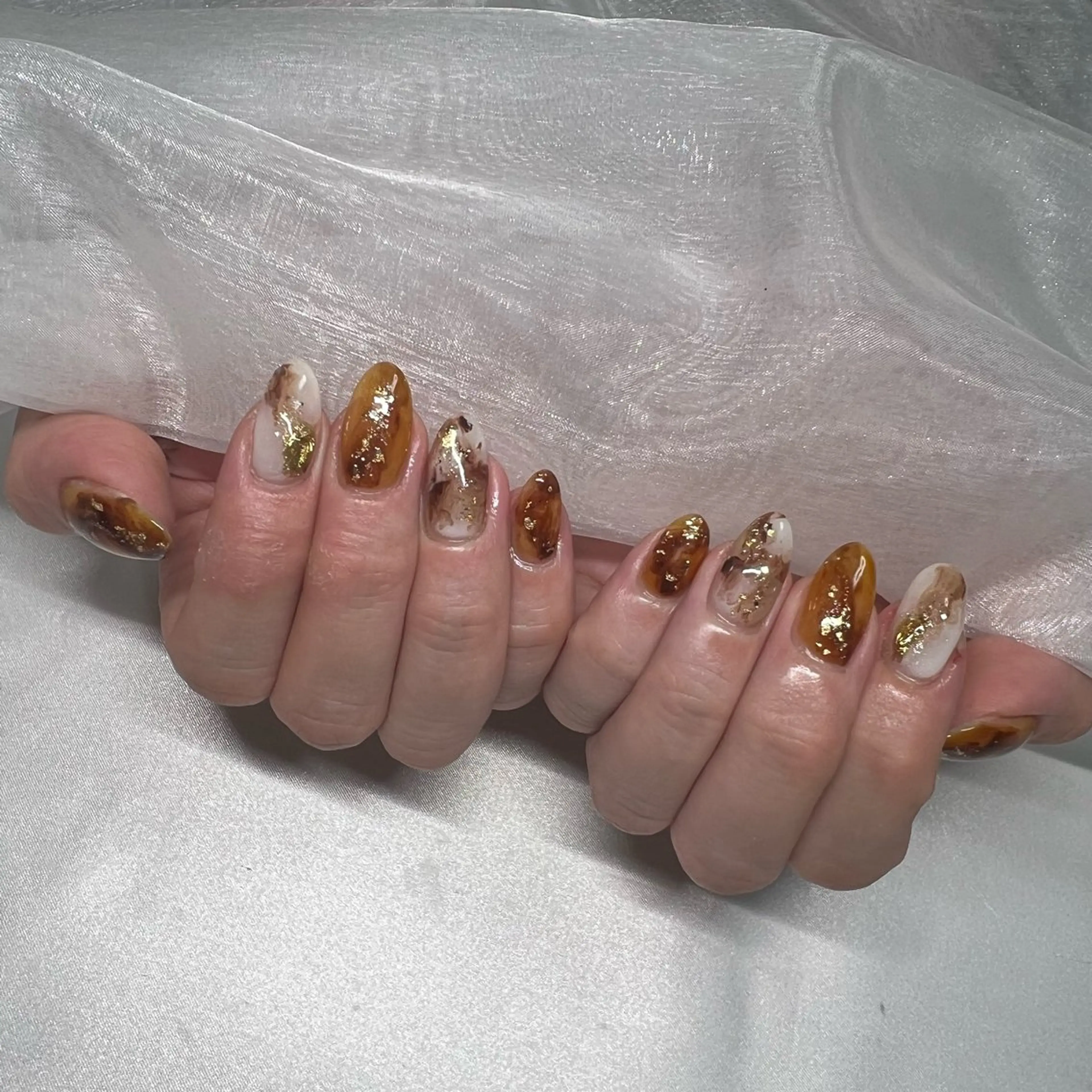 ネイル ジェルネイル 韓国ネイル ラメ(グリッター) マグネットネイル ミラーネイル ハンドネイル -nail salon-Reward所属・nail salon Rewardのネイルデザイン