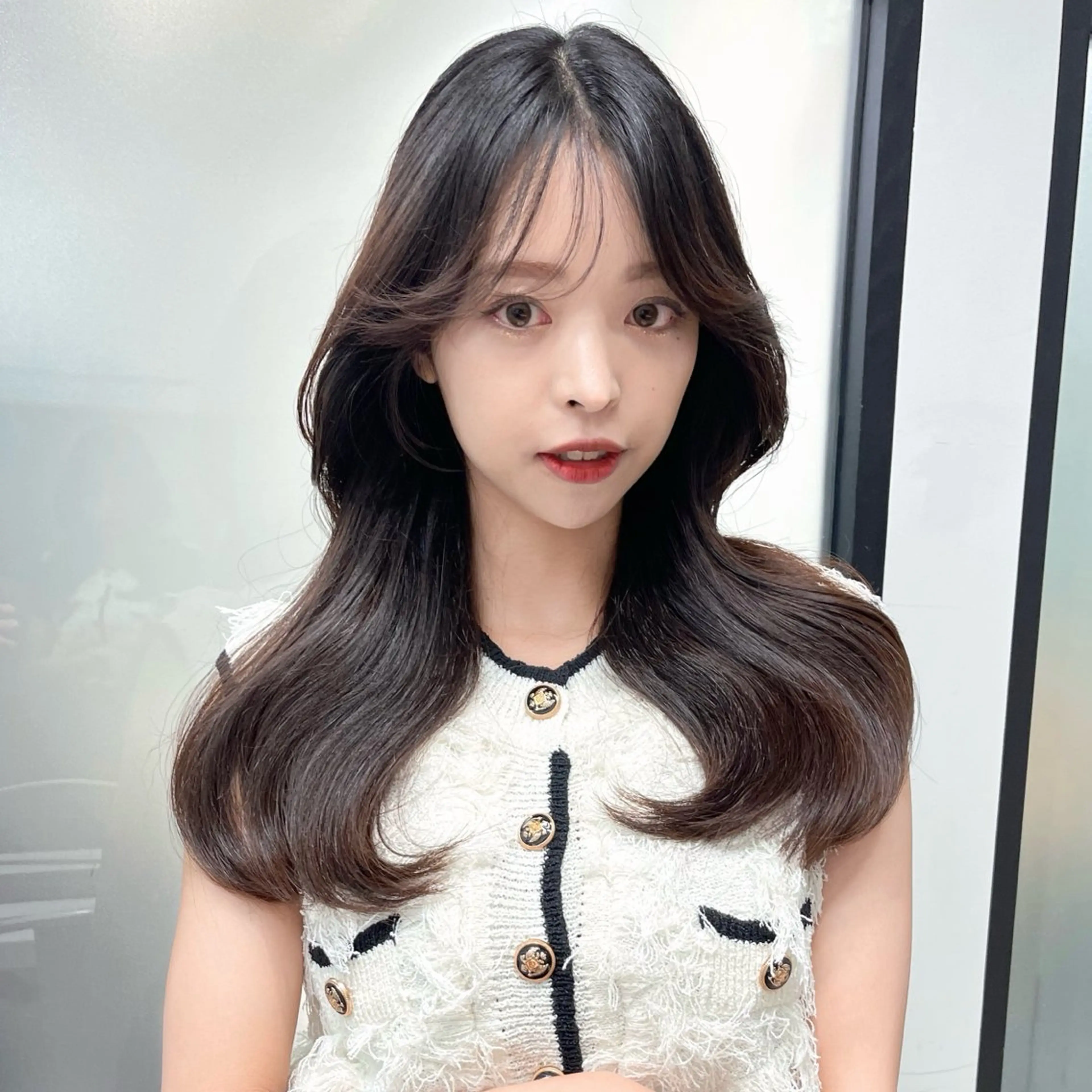 ロング 韓国風ヘア レイヤーカット カット ヘアカラー トリートメント 韓国レイヤーカット 髪質改善▫️水野有真のヘアスタイル