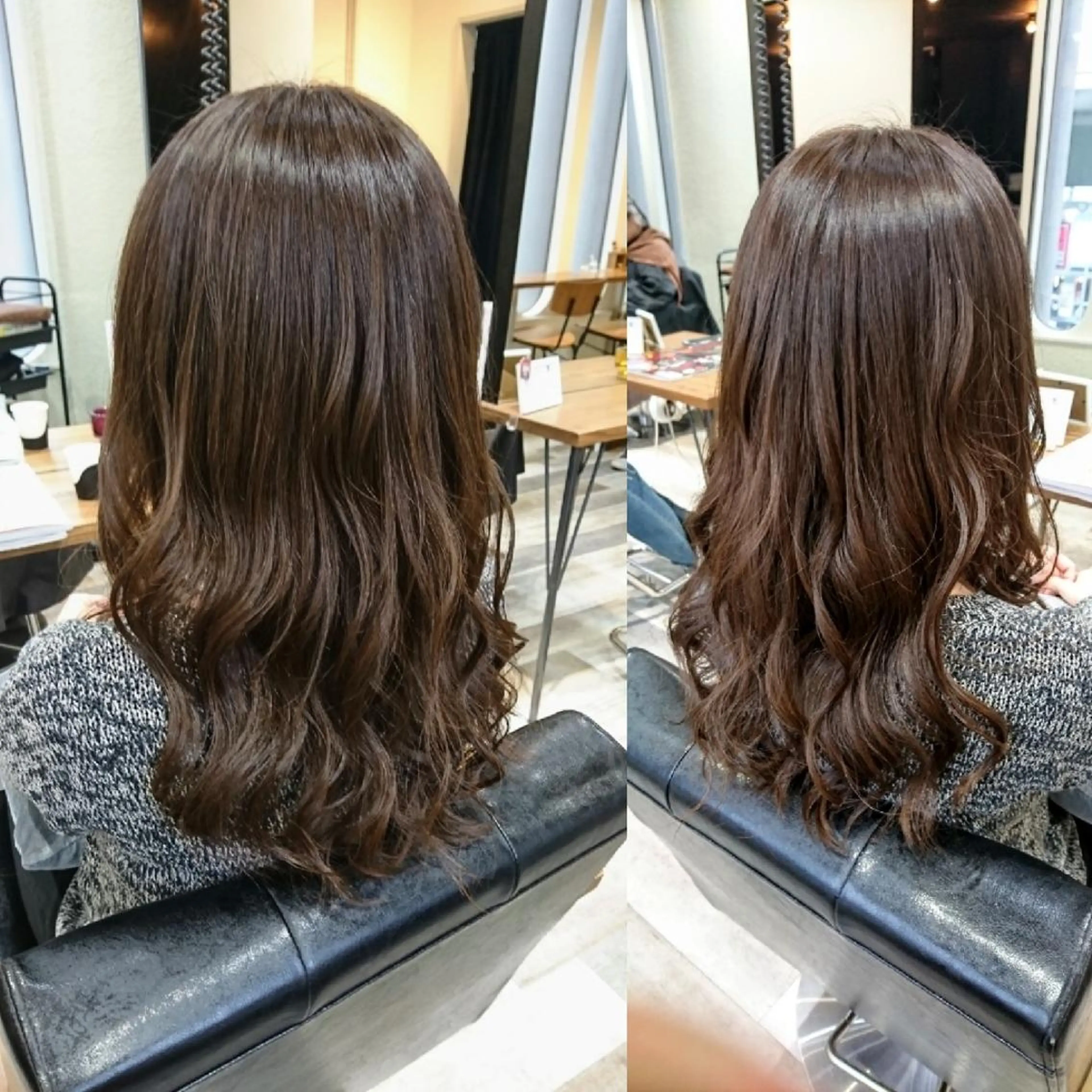 ロング カラー アッシュ ベージュカラー イルミナカラー 艶カラー/インナー /グラデ/大西小百合のヘアスタイル