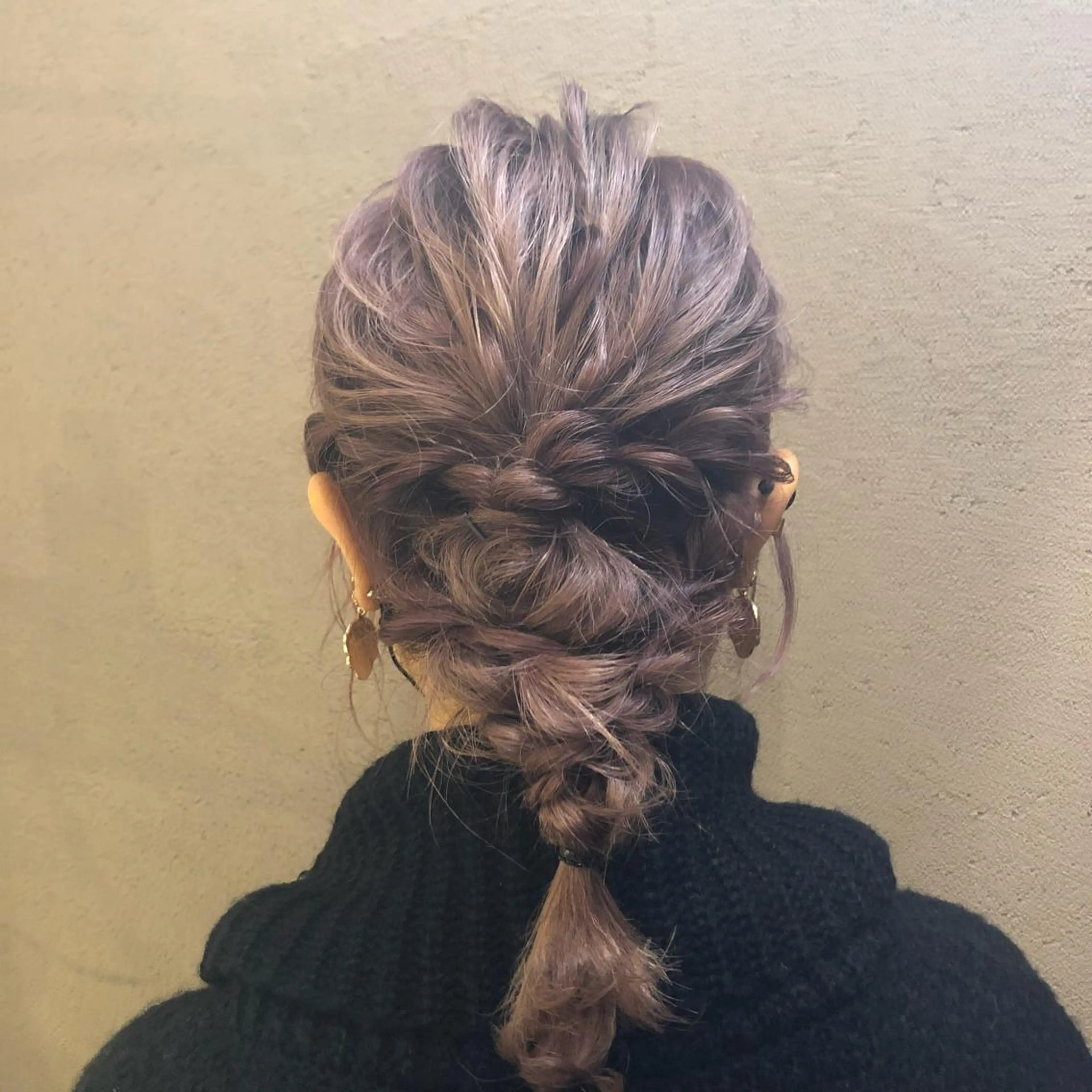 セミロング カラー パーマ ヘアアレンジ 口コミ高評価👍✨ フチタミサオ🦋のヘアスタイル