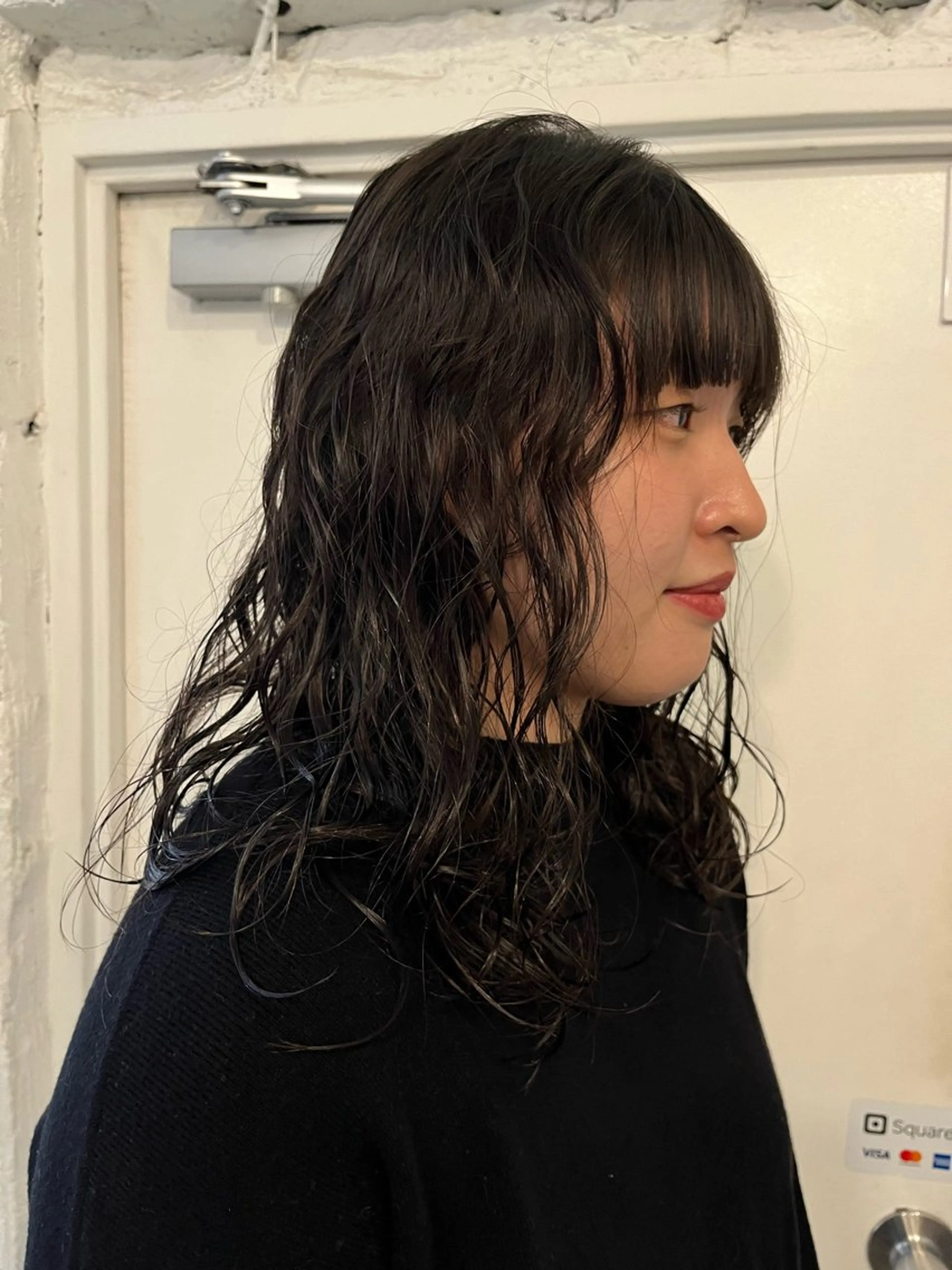 セミロング パーマ ✴︎UNU ✴︎モエカのヘアスタイル