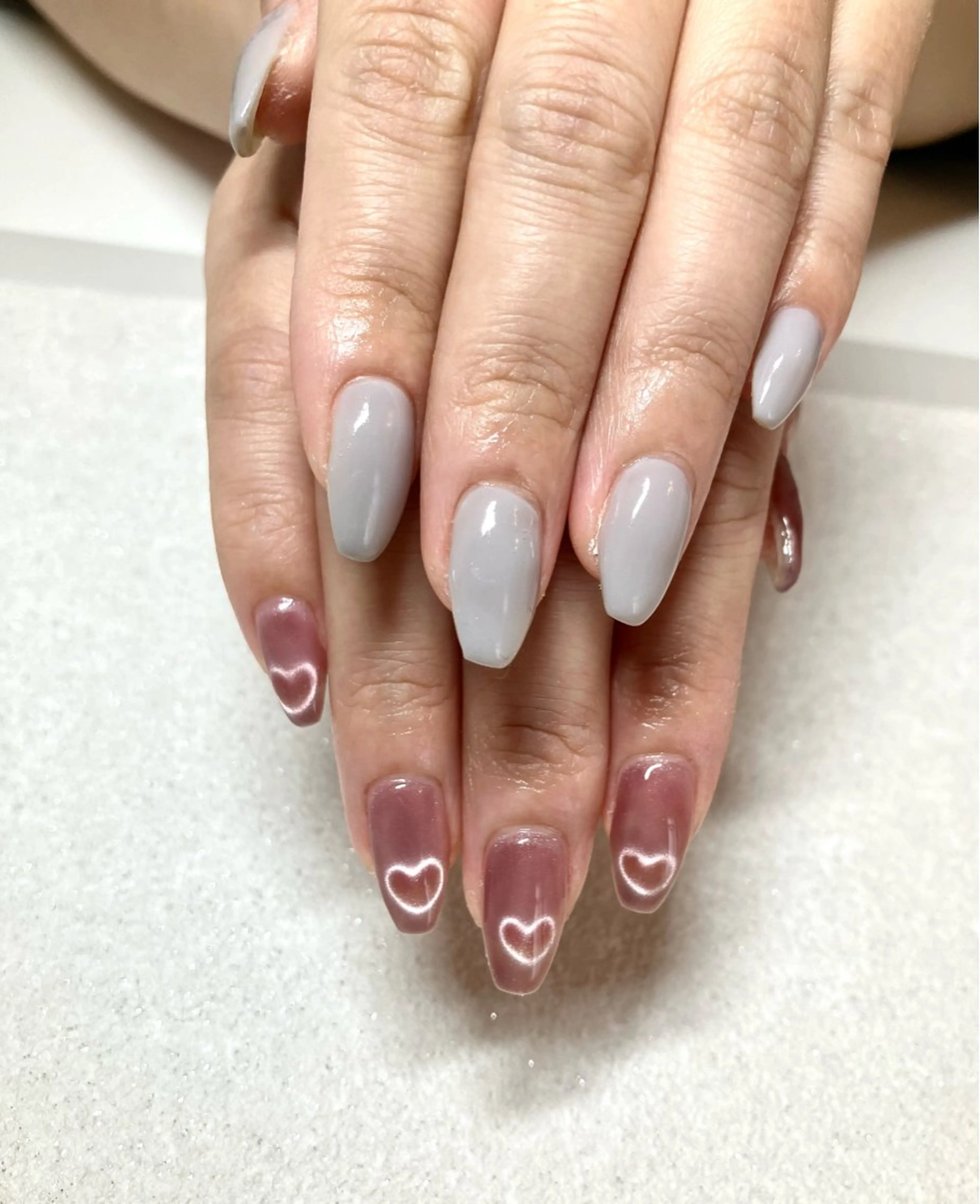 ネイル ジェルネイル ハート m'sNail 福岡西区 ネイルのネイルデザイン