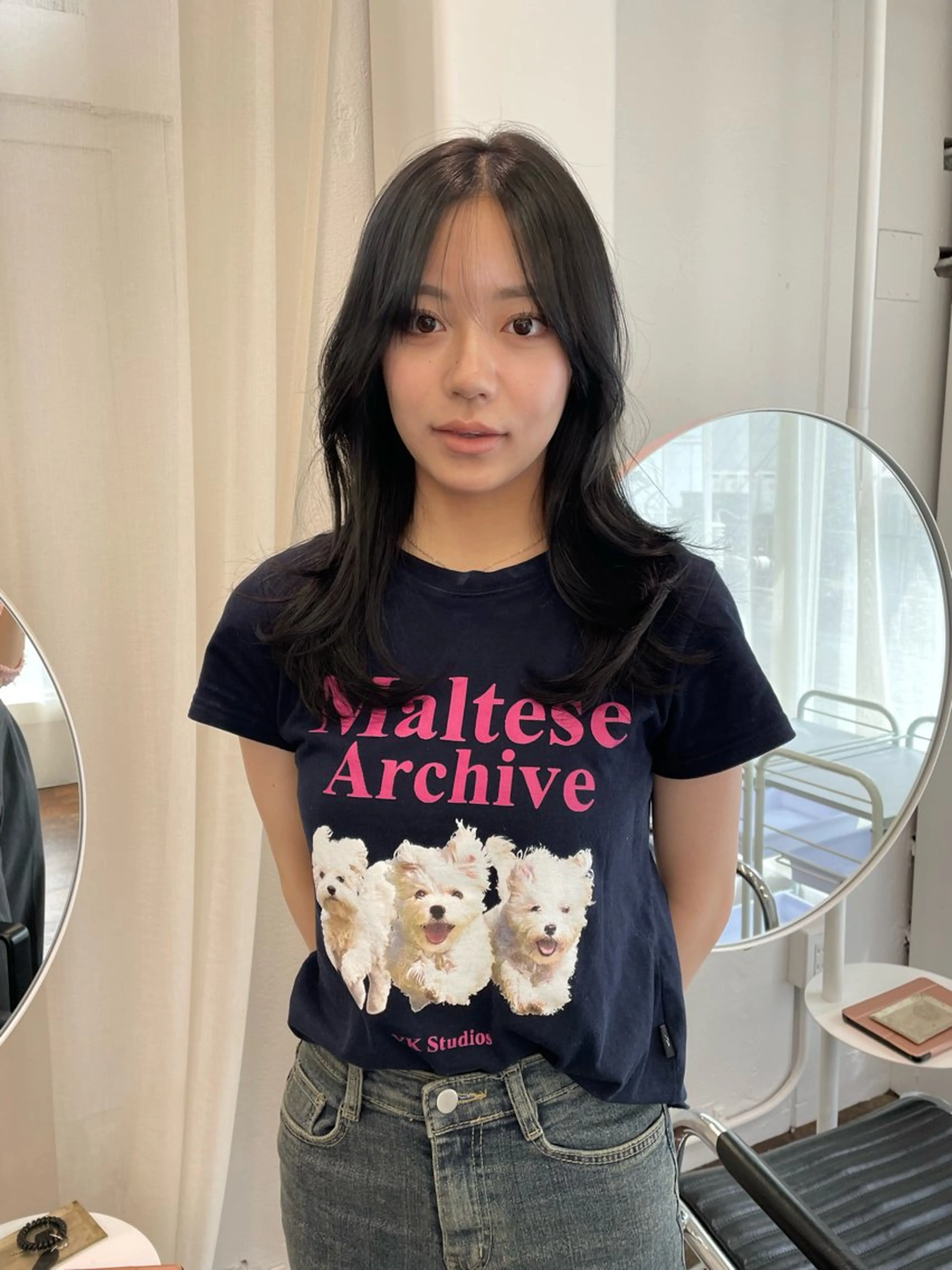 セミロング カラー レイヤーカット カット ヘアカラー トリートメント レイヤーカット🎀 kanaのヘアスタイル