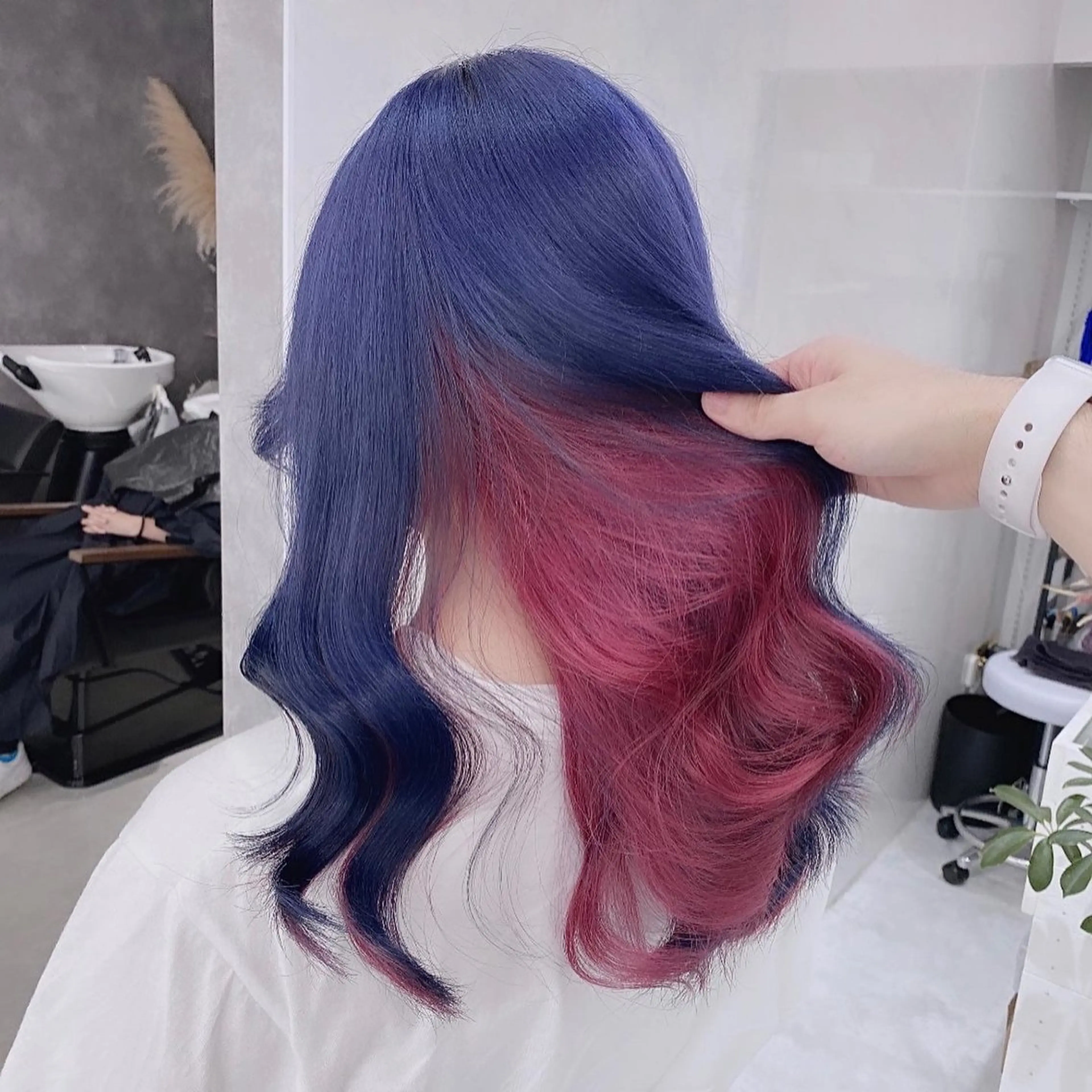 ロング カラー ヘアアレンジ メンズ ヘアカラー トリートメント SALOWIN所属・ハイトーン美容師 MASATOのヘアスタイル