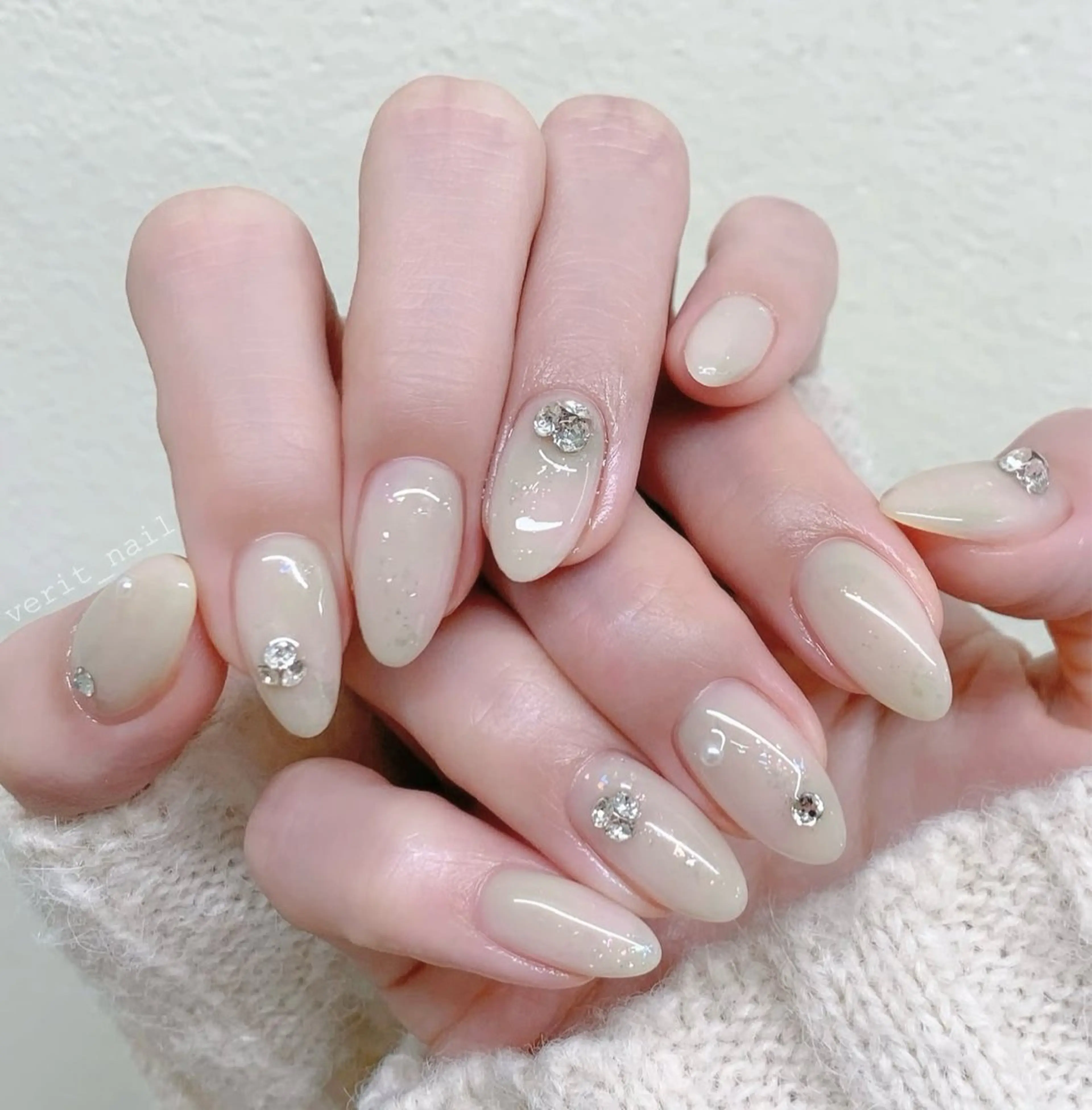 ネイル 韓国ネイル 持ち込み ニュアンスネイル ネイルチップ ハンドネイル TABI ANA.CHUOのネイルデザイン