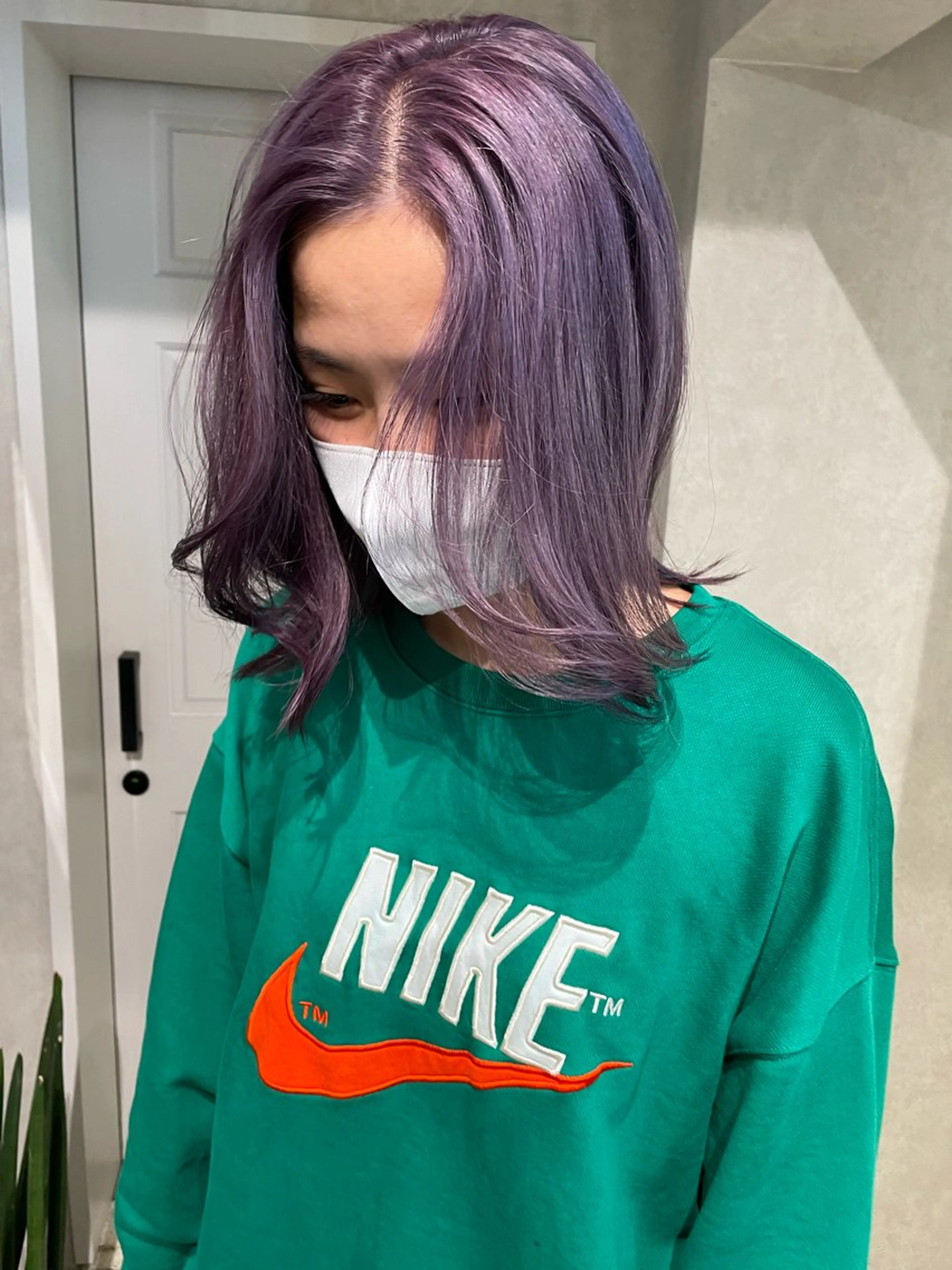 ミディアム カラー ブリーチ ラベンダーカラー ヘアカラー ナチュラル透明感🌱 小山美樹子のヘアスタイル