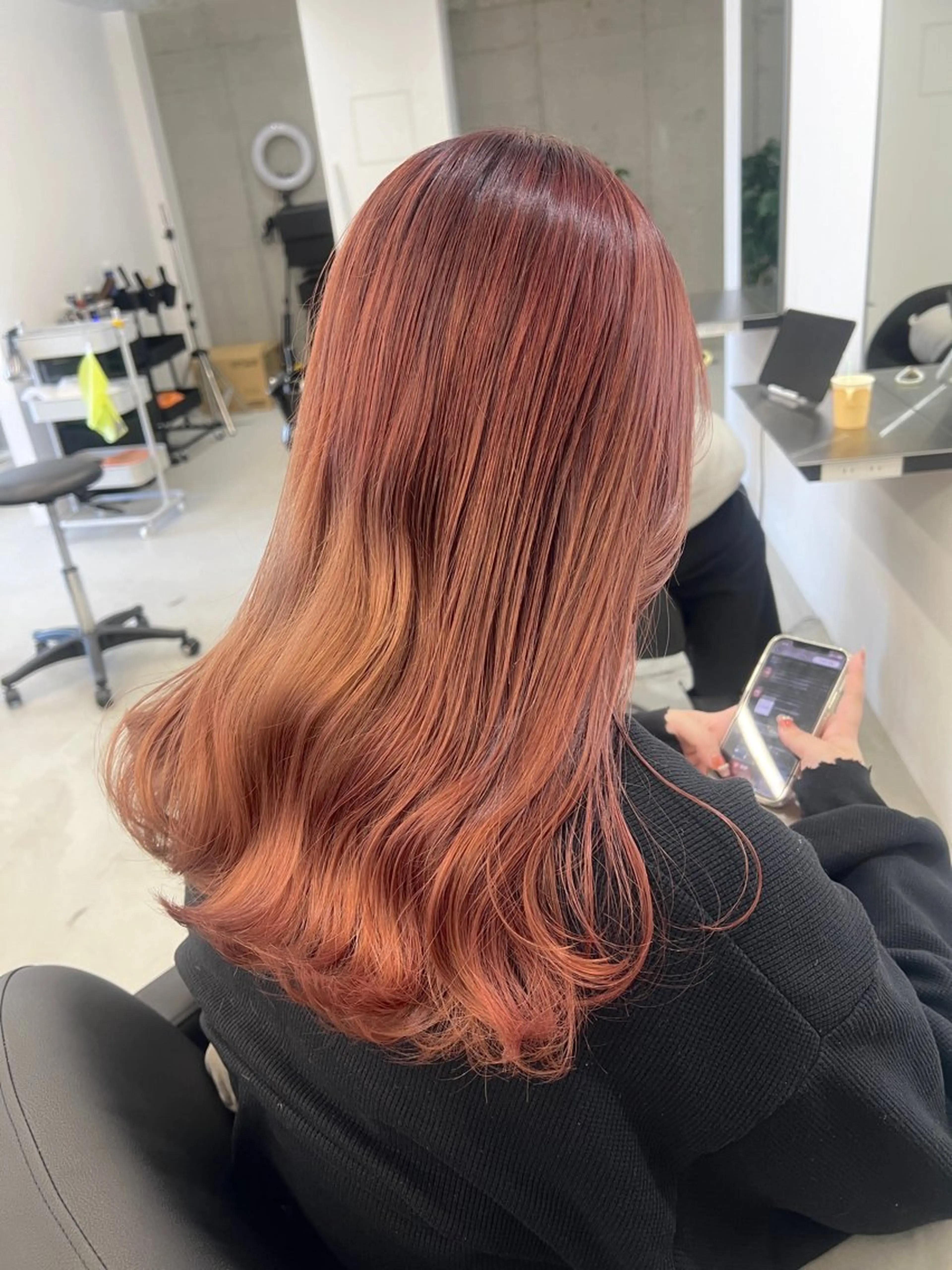 ロング カラー 透明感カラー くせ毛 髪質改善 縮毛矯正 トリートメント ヘアカラー トリートメント 頓所 大昂のヘアスタイル