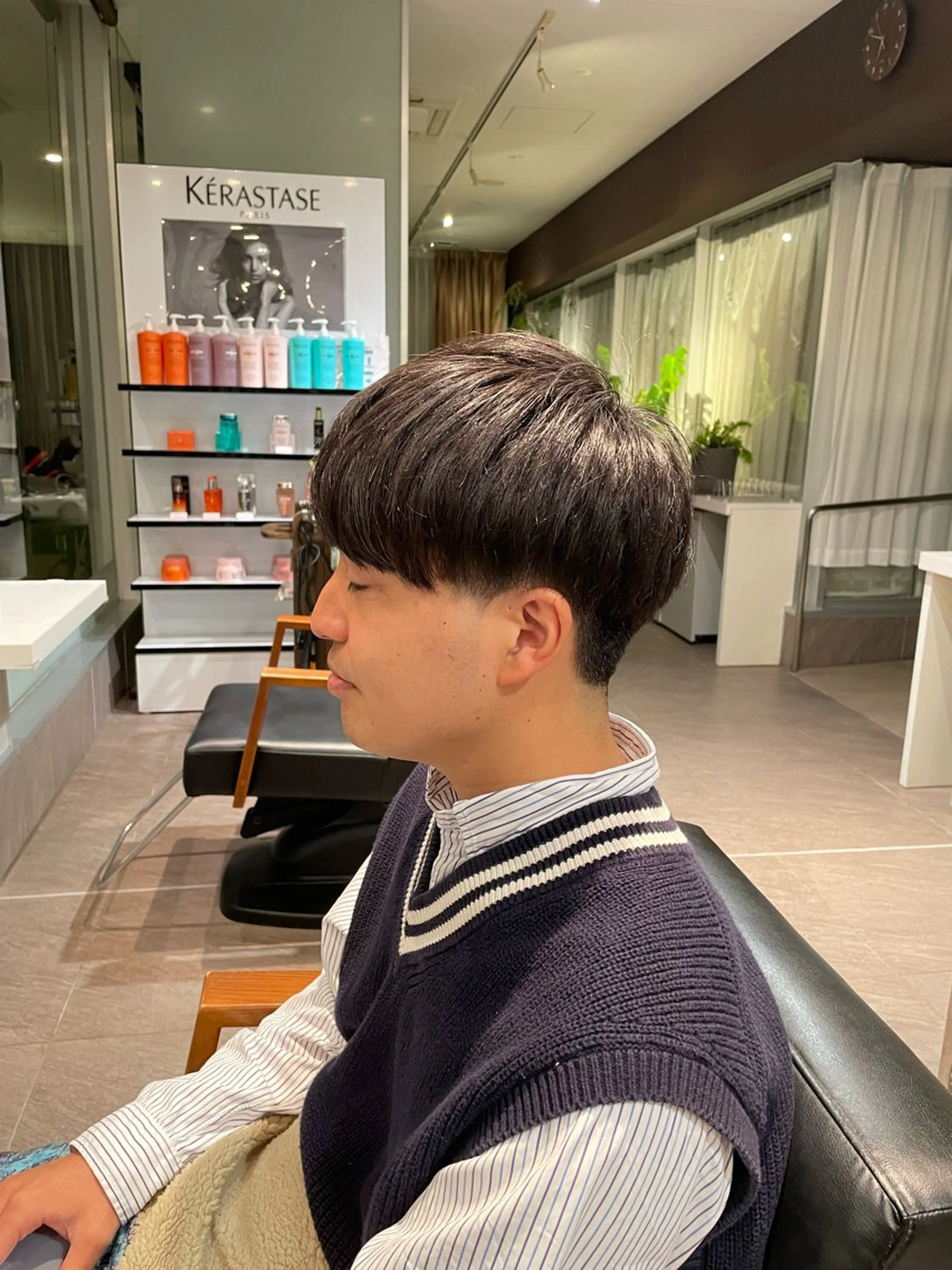 ショート メンズ マッシュ カット ヘアセット LOKAHI所属・かわいい顔まわり/髪 質改善カラー/小池祐のヘアスタイル