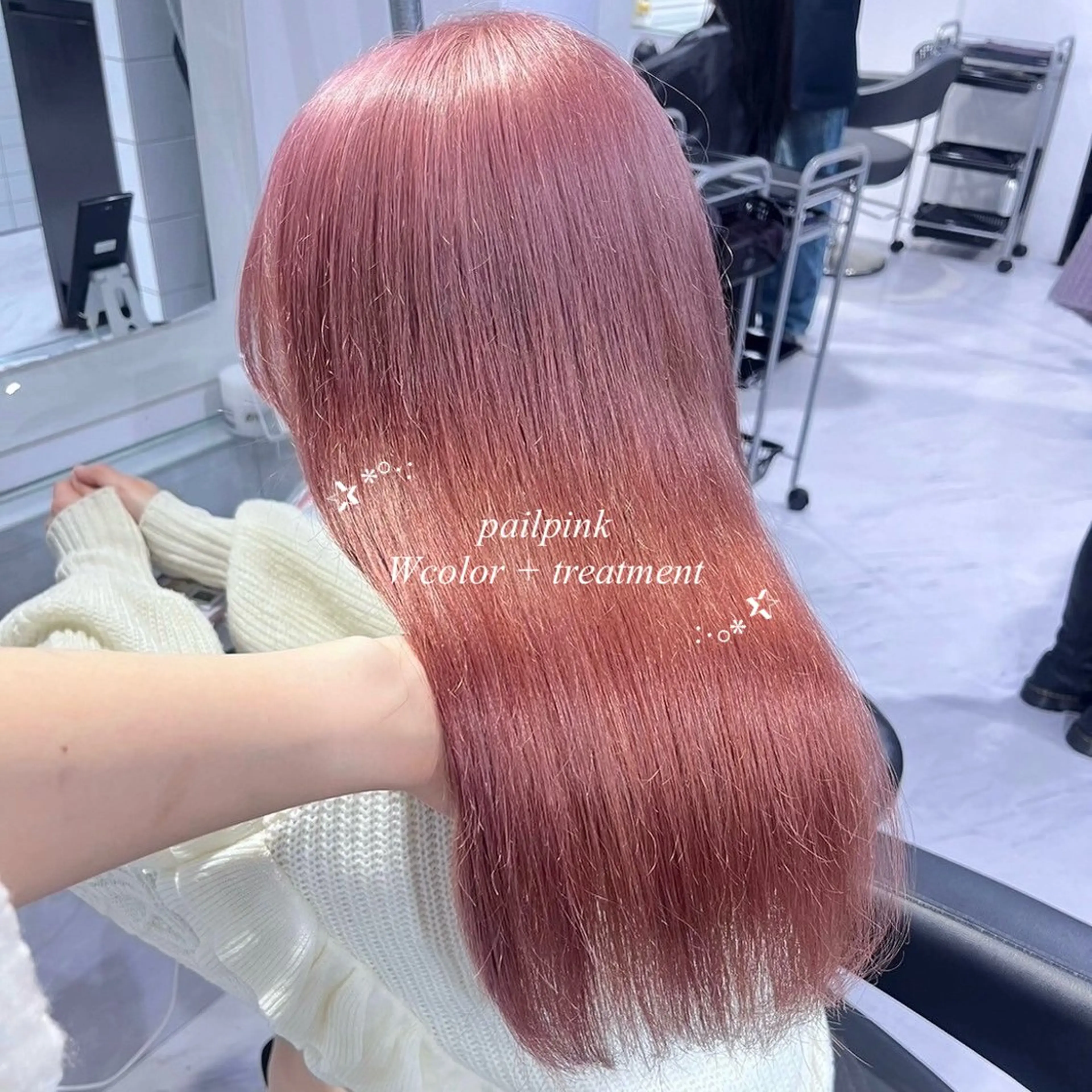 ロング カラー ヘアカラー ヘッドスパ ヘアセット モテガーリー🎀ピン クヘア/SHIONEのヘアスタイル