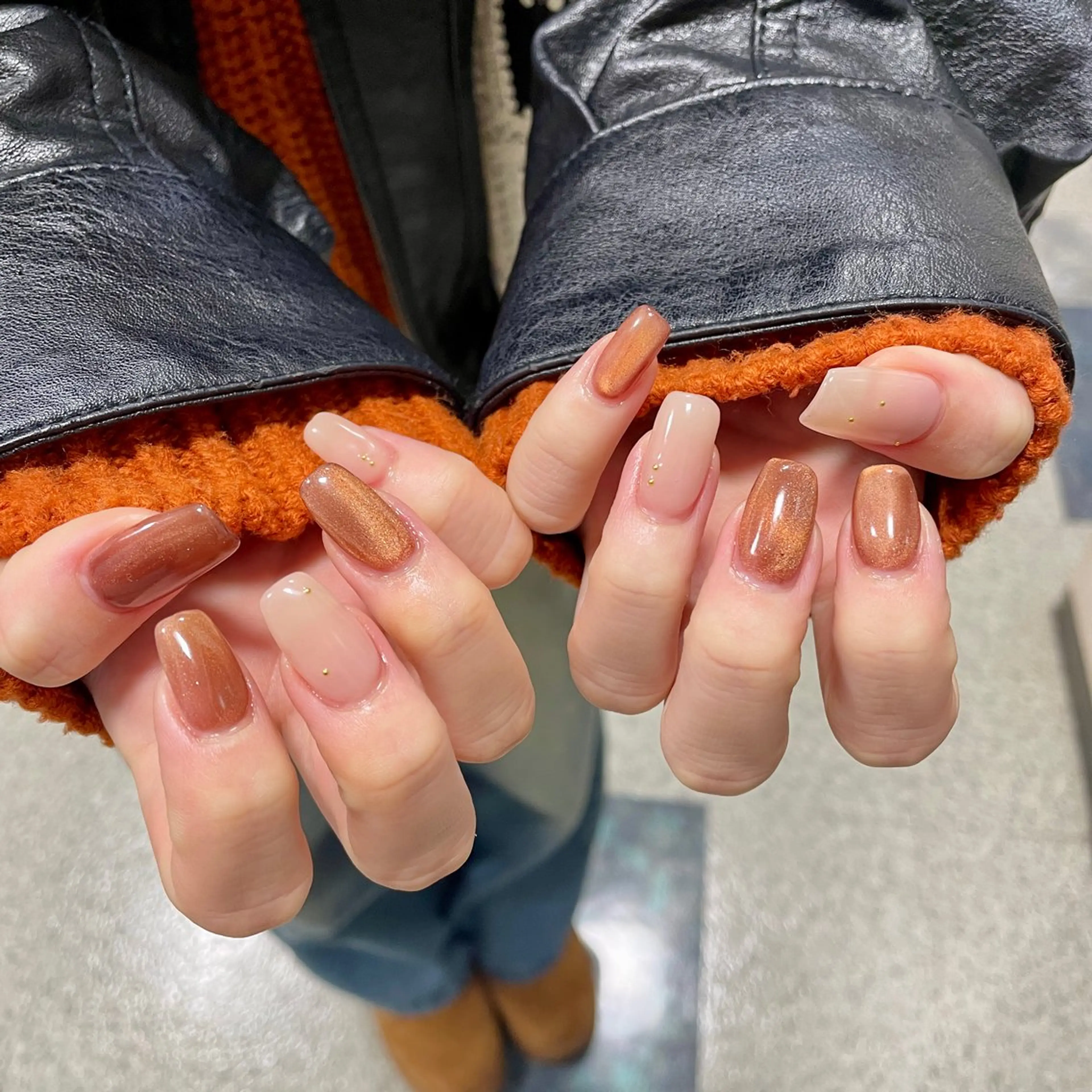 《秋冬おすすめ🤎》マグネット/フラッシュ/ミラー/オーロラワンカラー（ワンカラーベース）オフ込みの写真