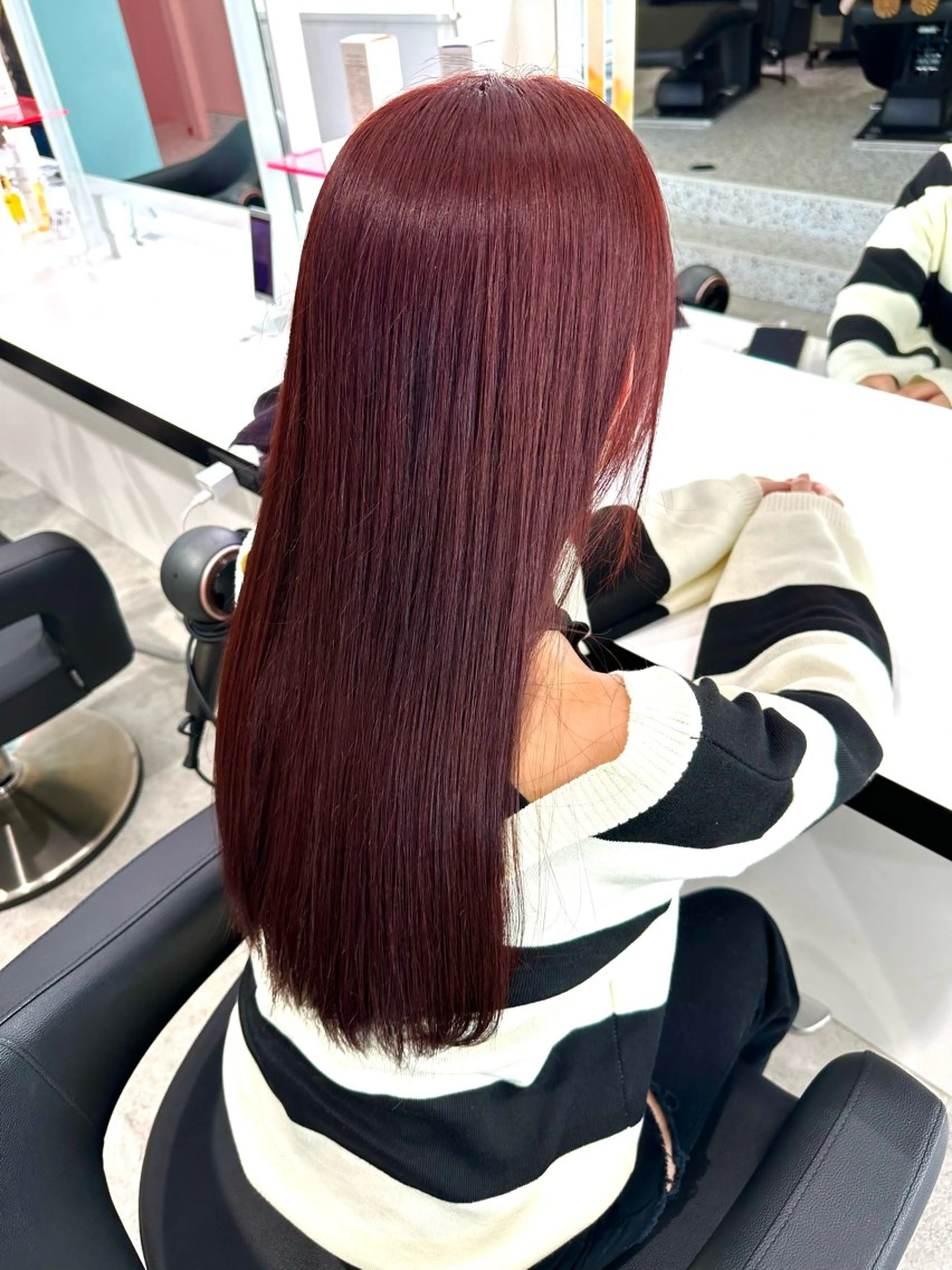 ロング カラー カット ヘアカラー 🍒ワイン系 ウルフカット🍒拓未のヘアスタイル