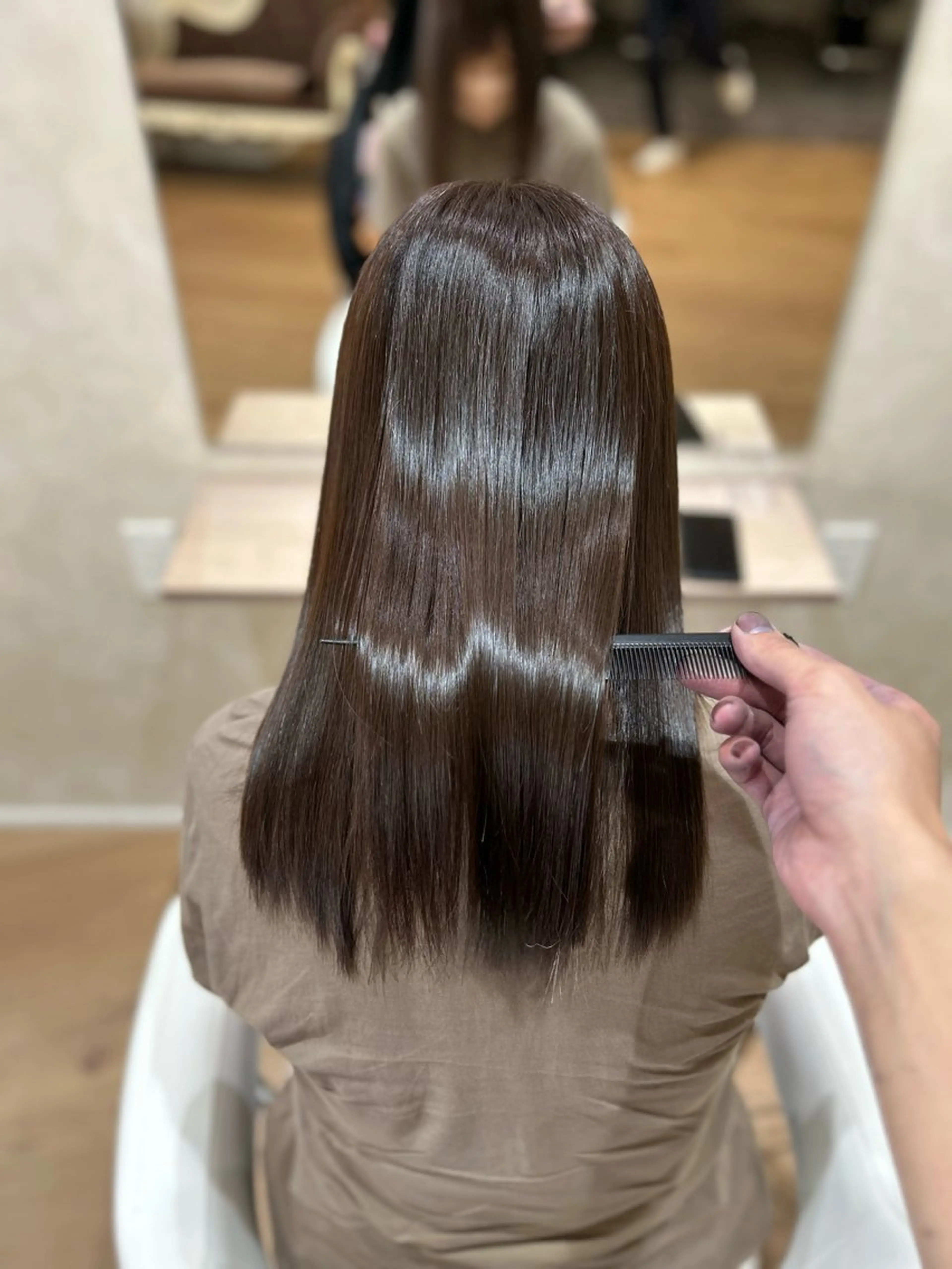 ミディアム 阿倍野/髪質改善 /縮毛矯正/坪田幸広のヘアスタイル