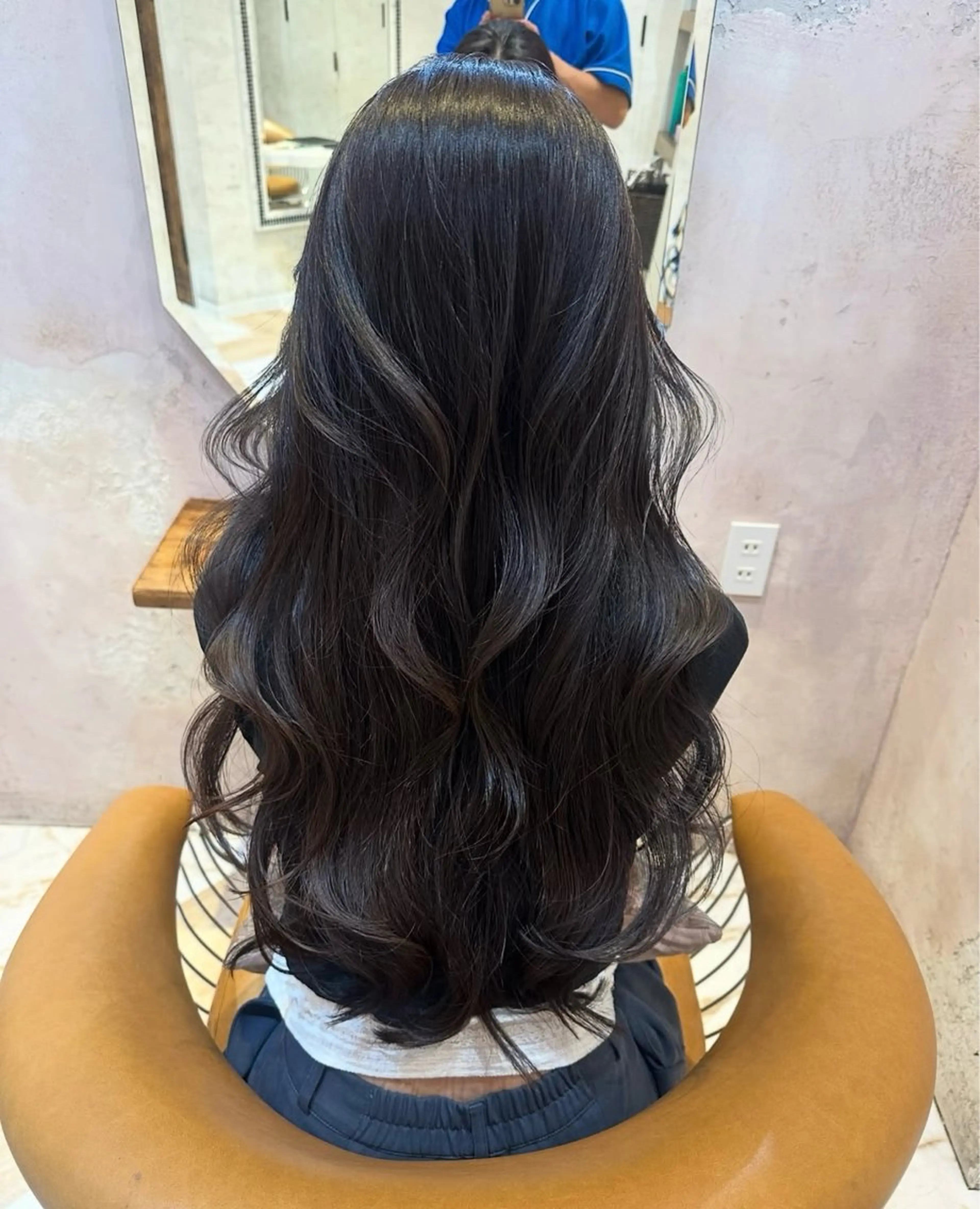 ロング トリートメント みっちー/ブリーチ なしダブルカラーのヘアスタイル