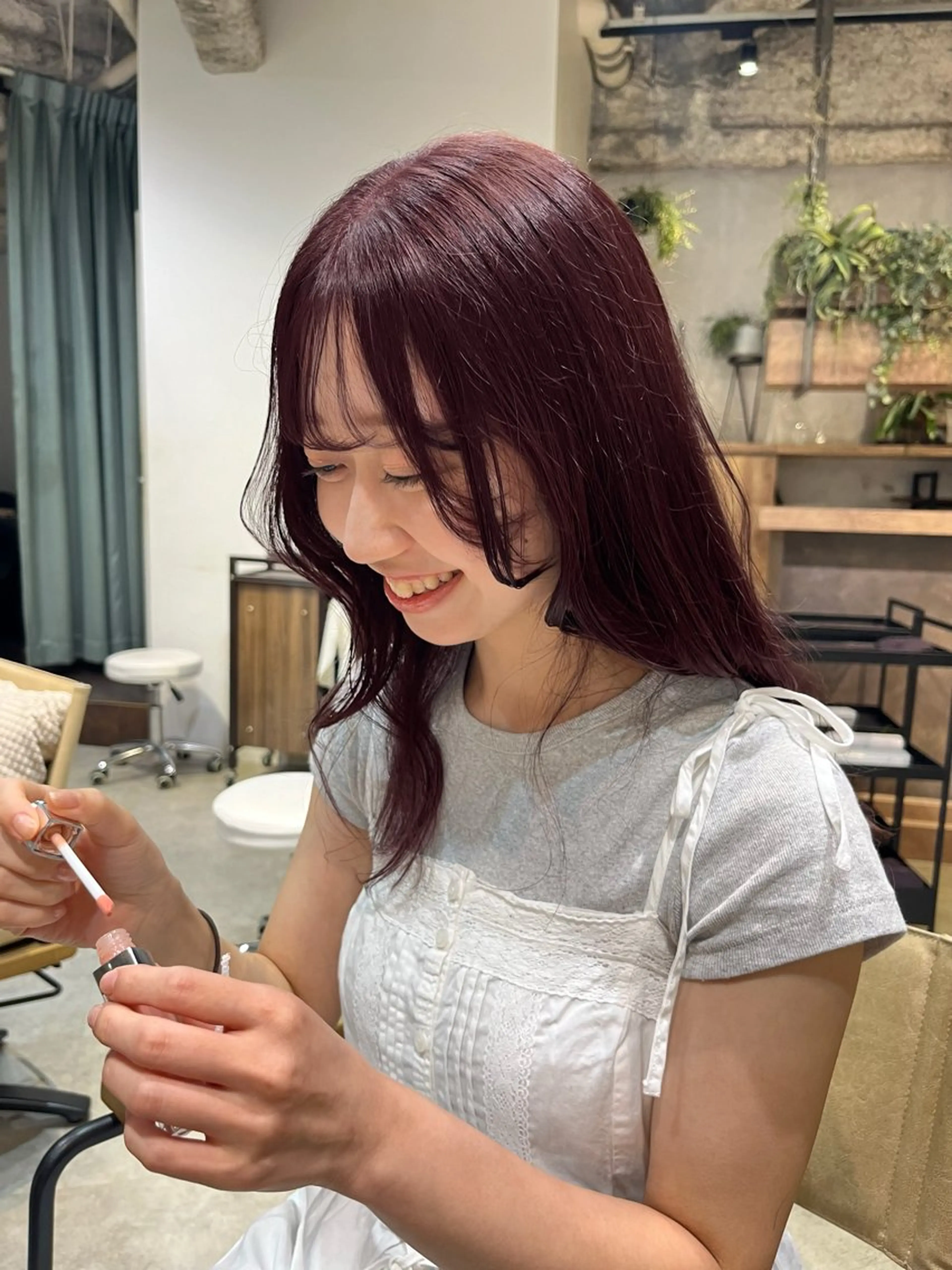 カラー ブリーチ ダブルカラー ブリーチなしカラー 🍒暖色カラー🍒 ueno aiのヘアスタイル