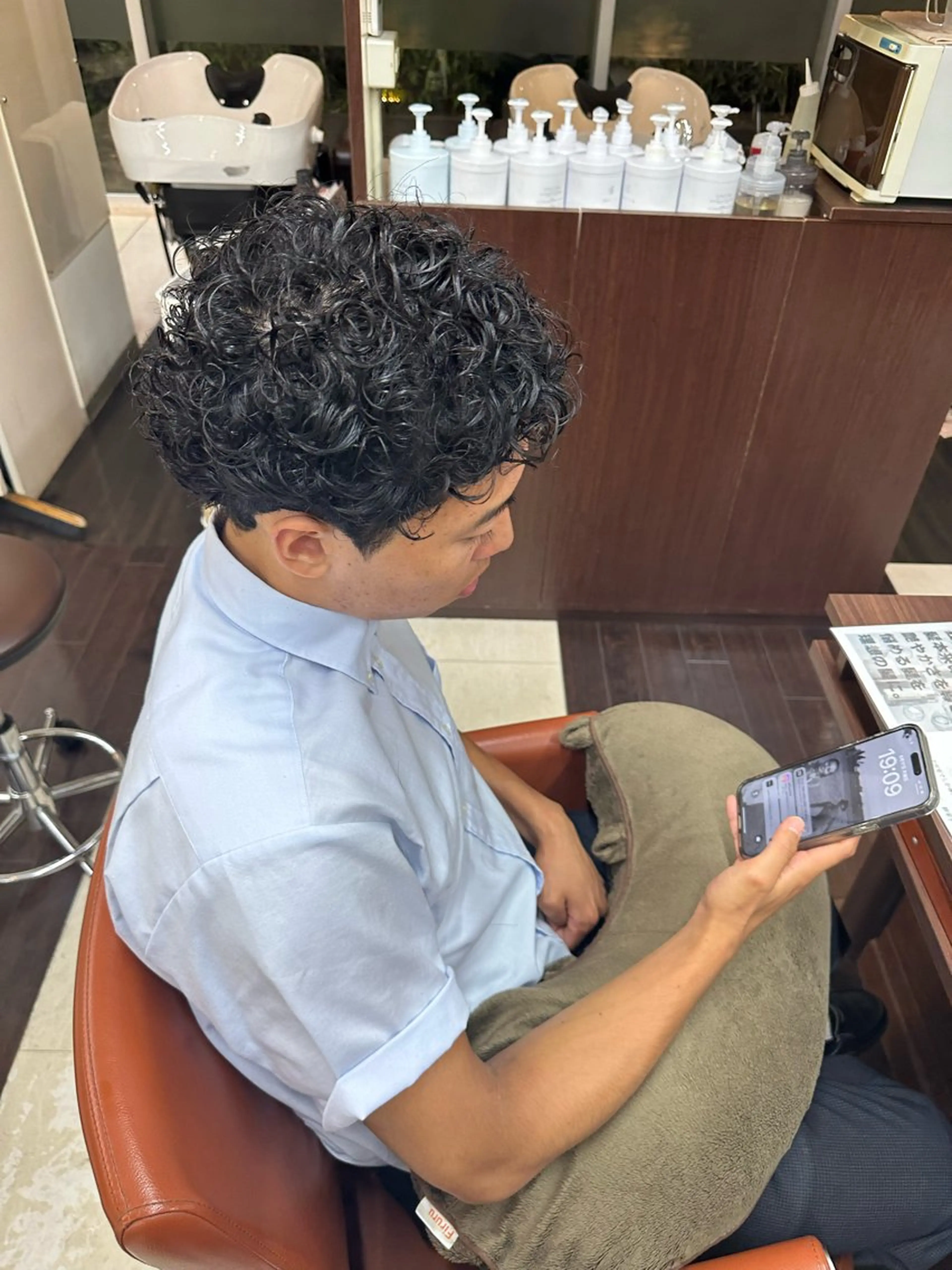 ショート カラー パーマ メンズ メンズパーマ カット パーマ ヘアセット 毎月230人担当/ メンズヘア/清和武虎のヘアスタイル