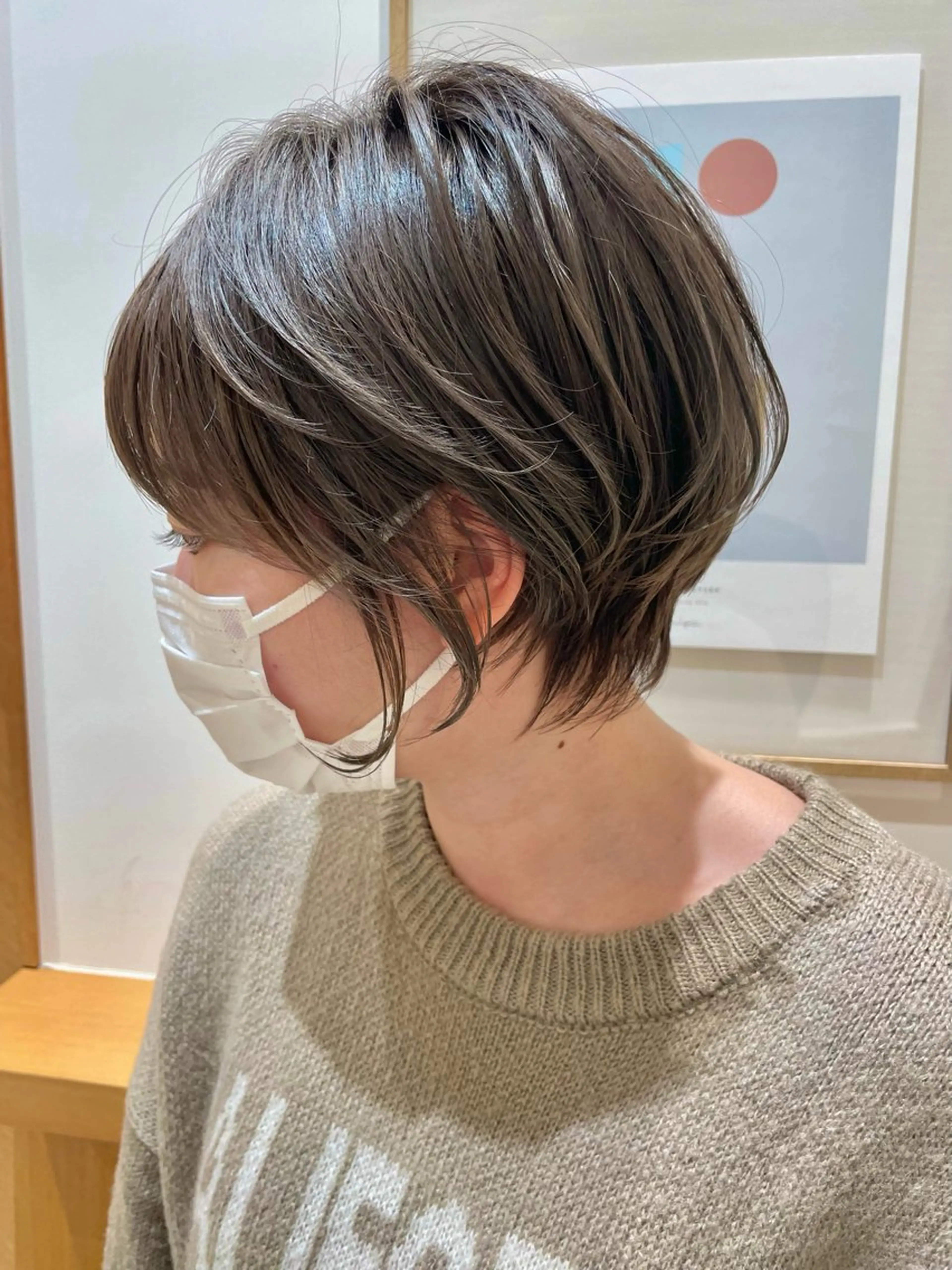 ショート ボブパーマ 井山咲良のヘアスタイル