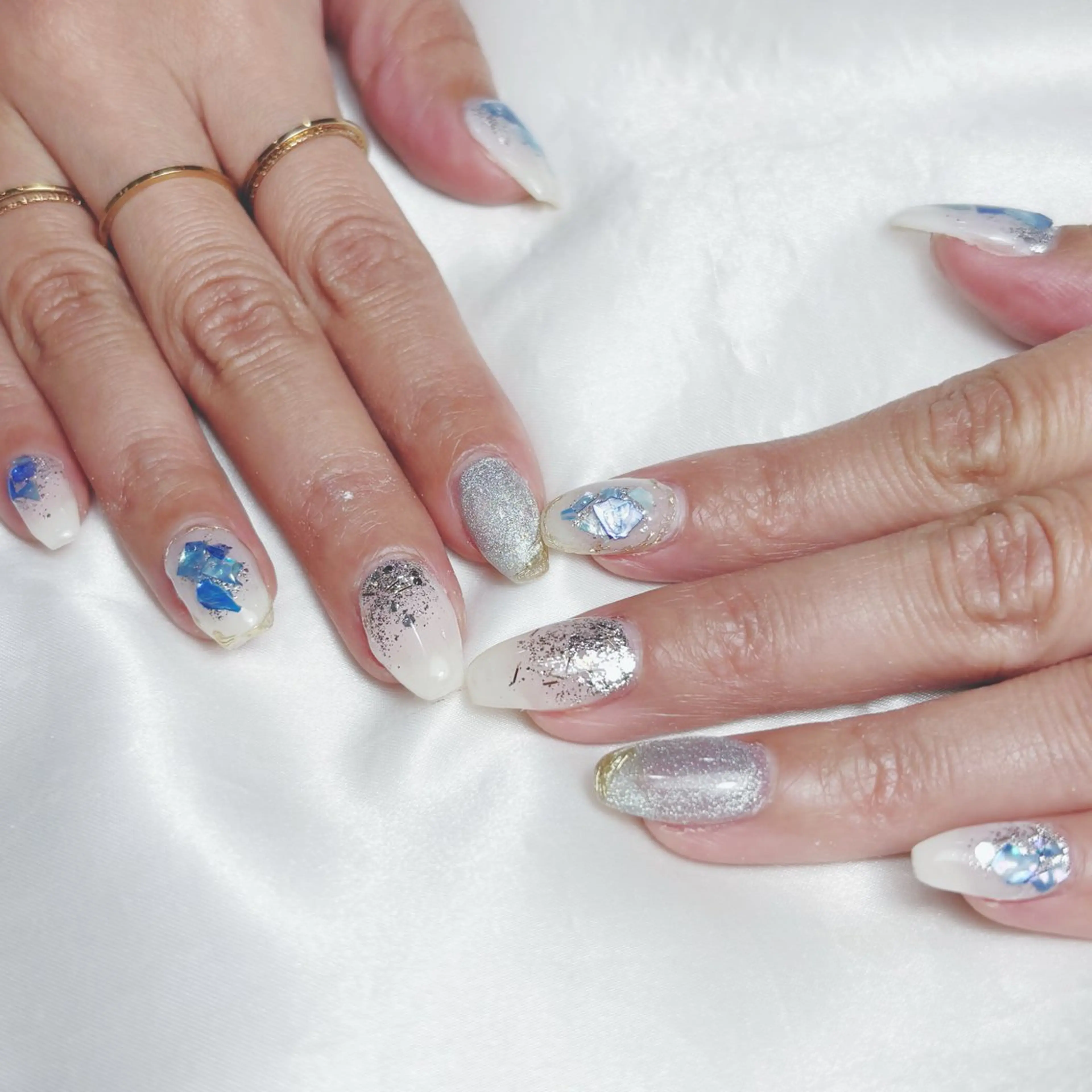 ネイル ブルー 持ち込み Ray nail   WAKA️🫧のネイルデザイン