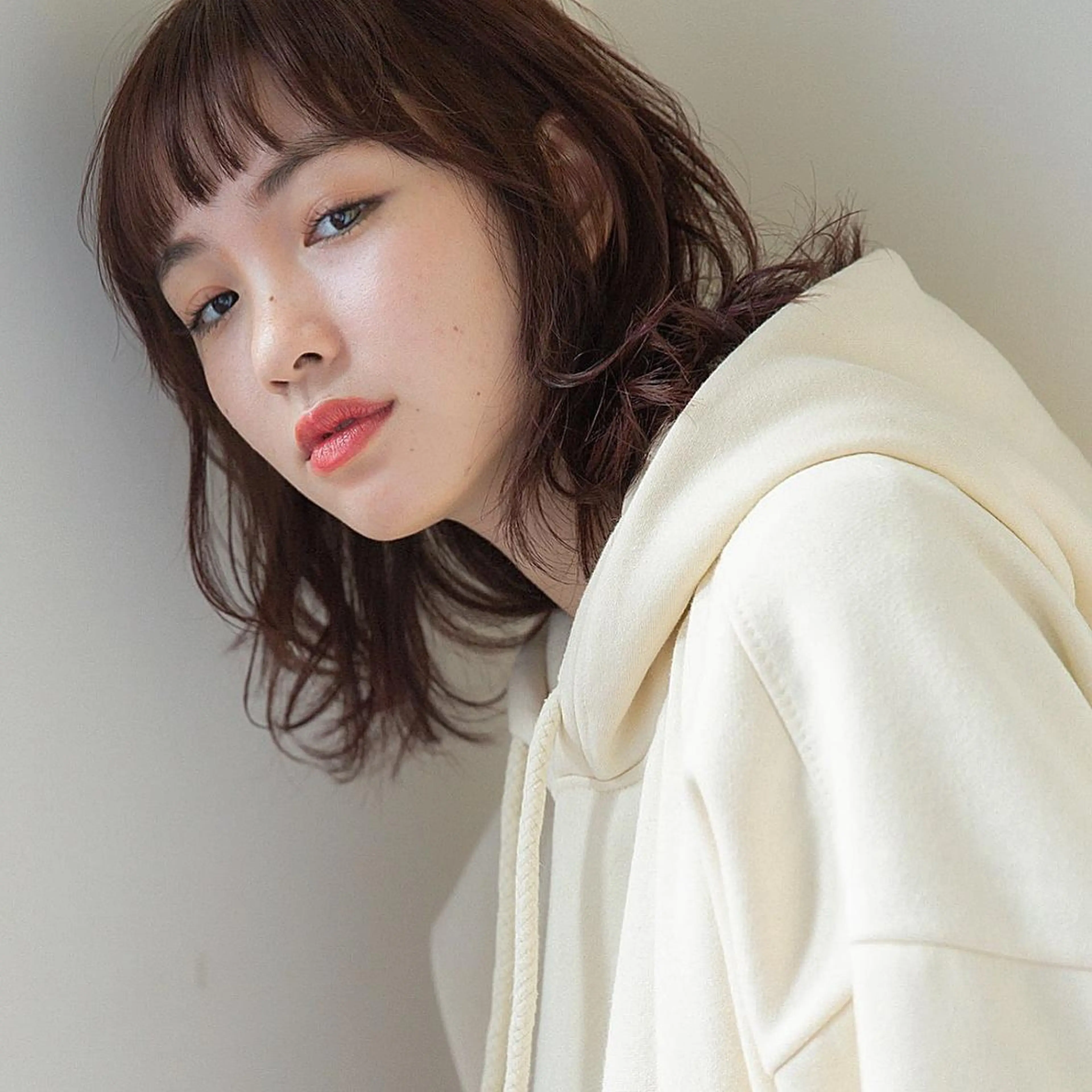 ミディアム ボブ ウルフカット 💁‍♂️メンズカッ トパーマ💈大田涼華のヘアスタイル