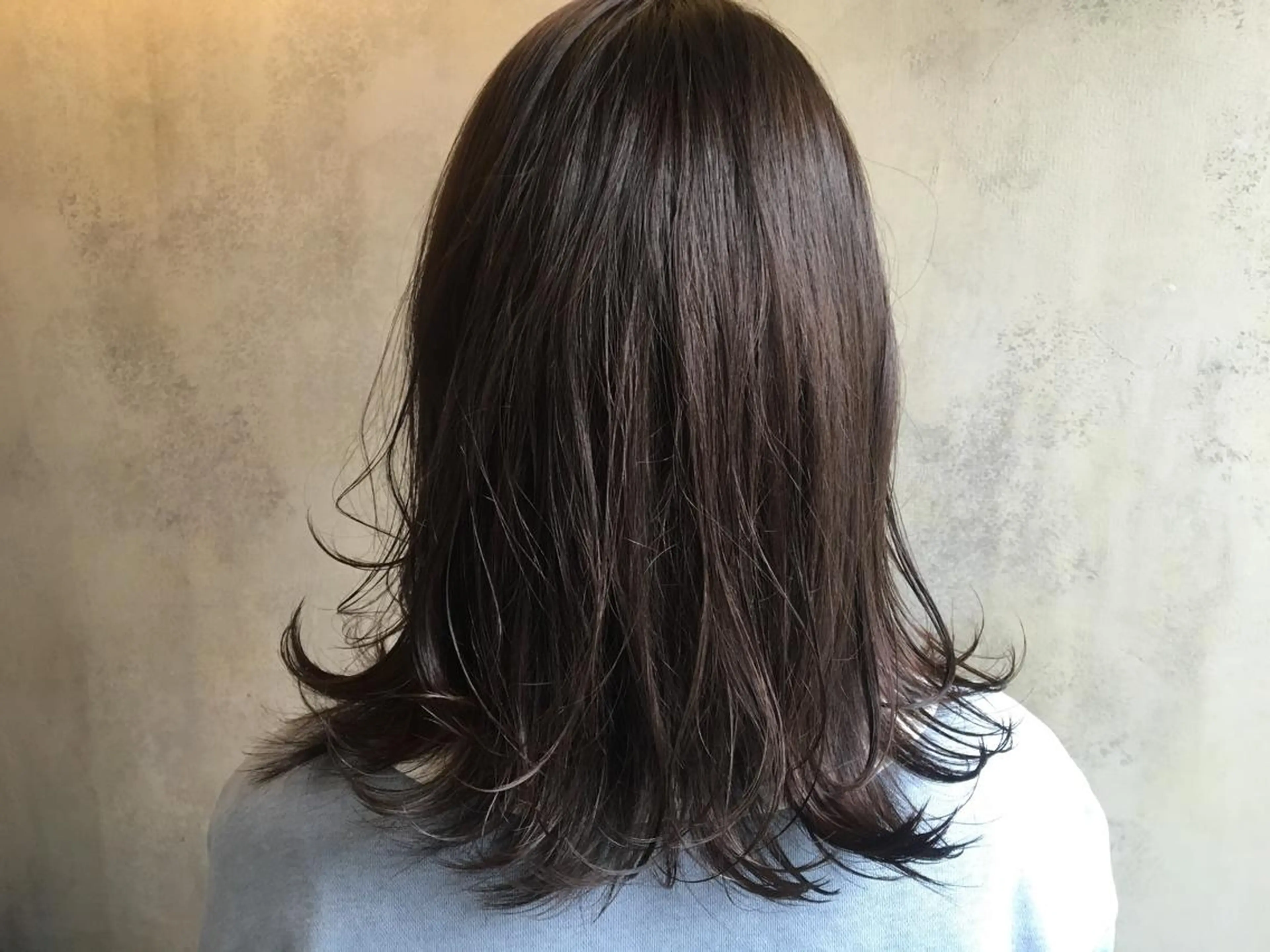 セミロング カラー グレージュ ラベンダーカラー ラベンダーグレージュ ラベンダーグレー 半個室女性salon 🩰Natsumiのヘアスタイル