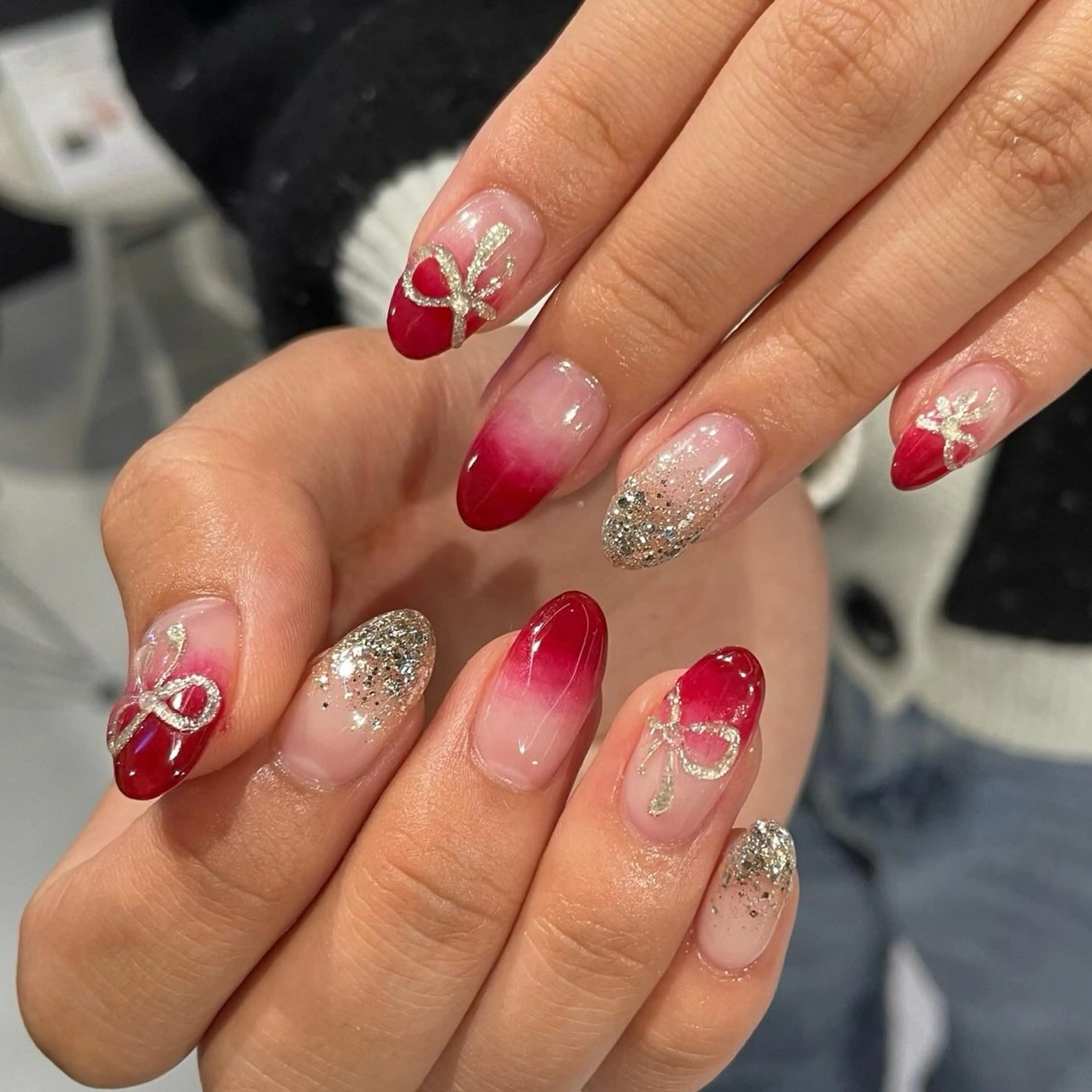 ネイル リボン M.wish Yukinaのネイルデザイン