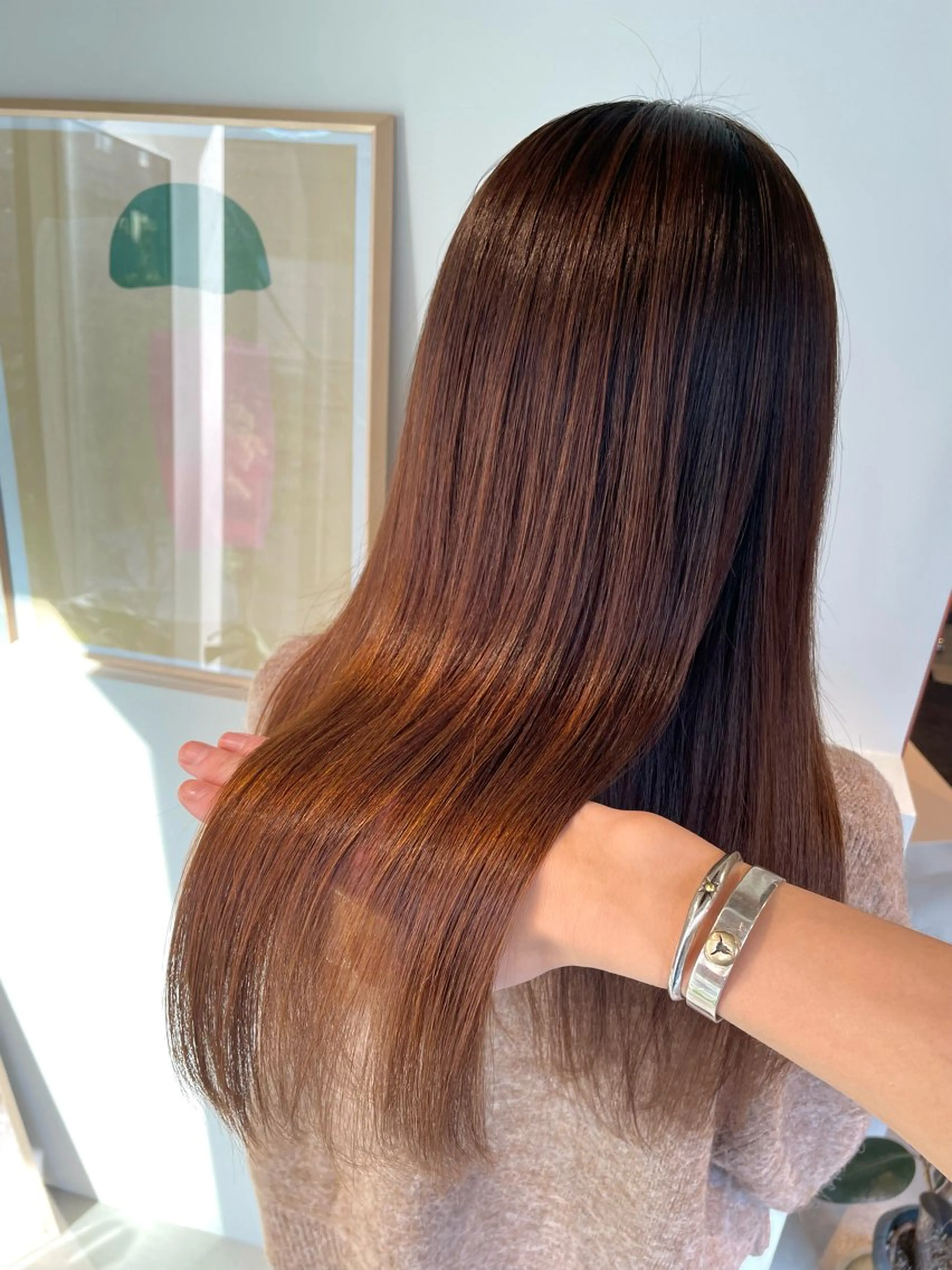 ロング パーマ アッシュ ボブ 髪質改善 レイヤーカット ロング eto所属・髪質改善スペシャリス ト長尾勇弥/梅田中津のヘアスタイル