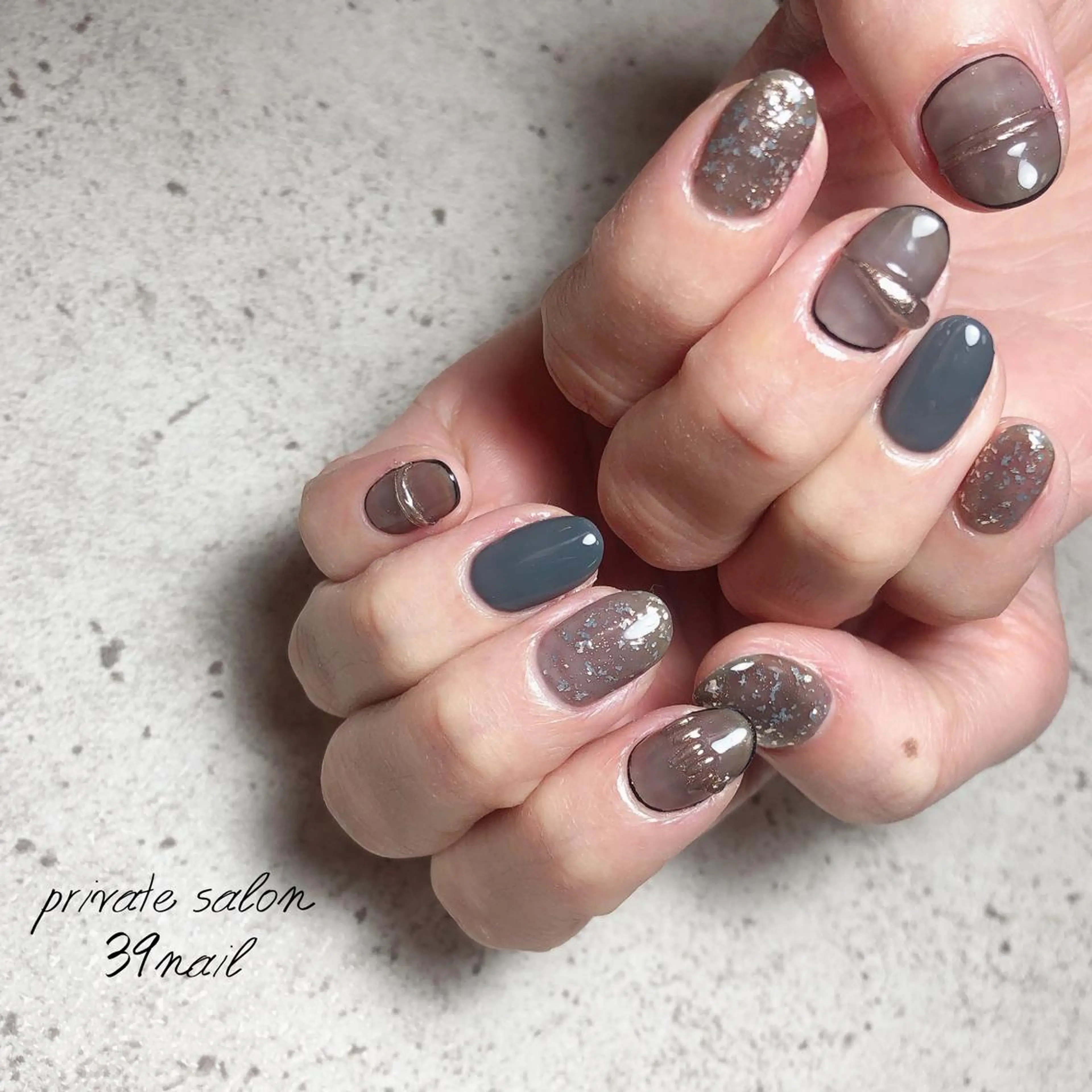 ミディアム ネイル ハンドネイル 京橋 【39nail】のネイルデザイン