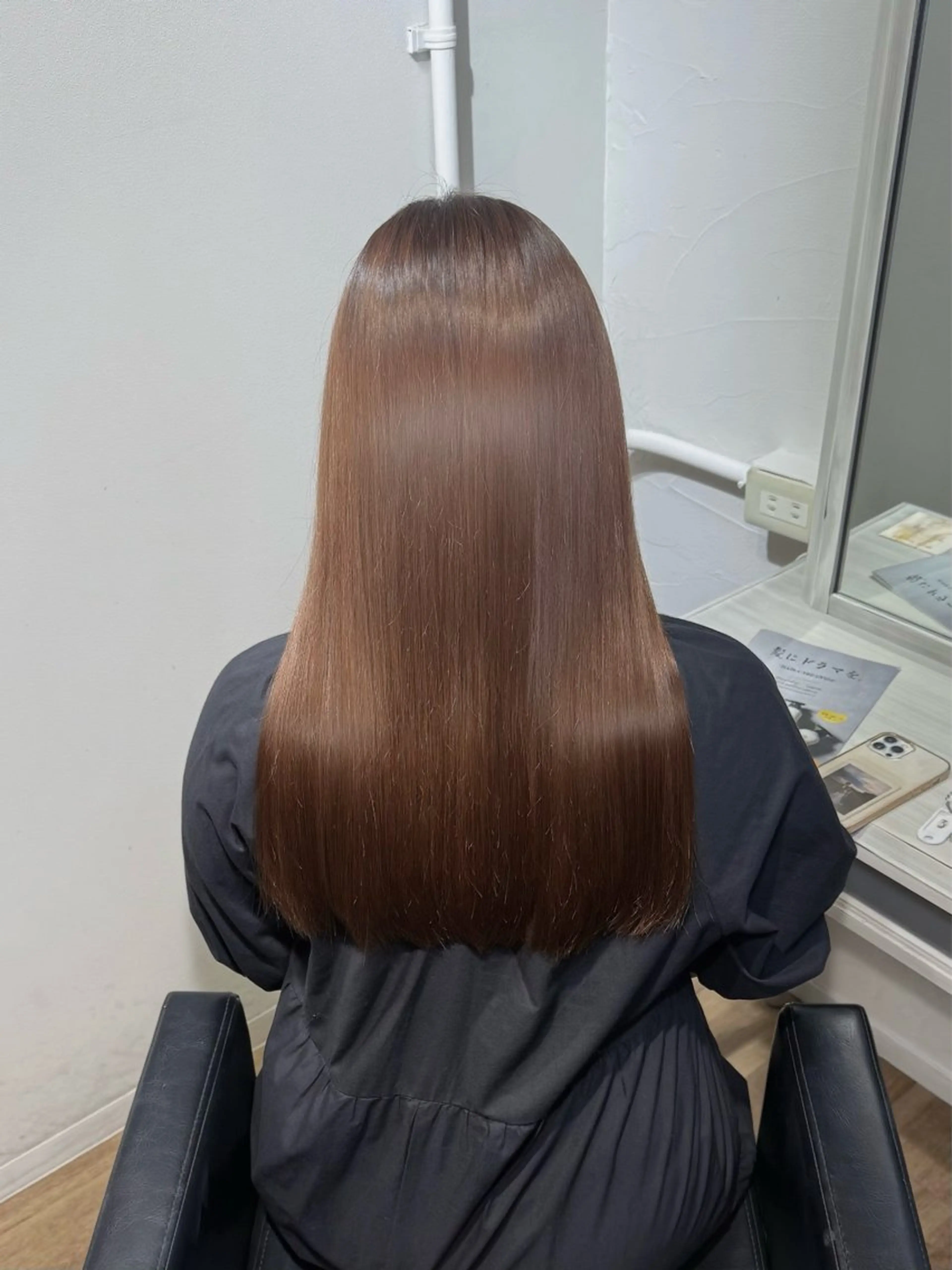 ロング カラー 縮毛矯正 トリートメント 茶屋町/ワンカラー RAN　モデル募集中のヘアスタイル