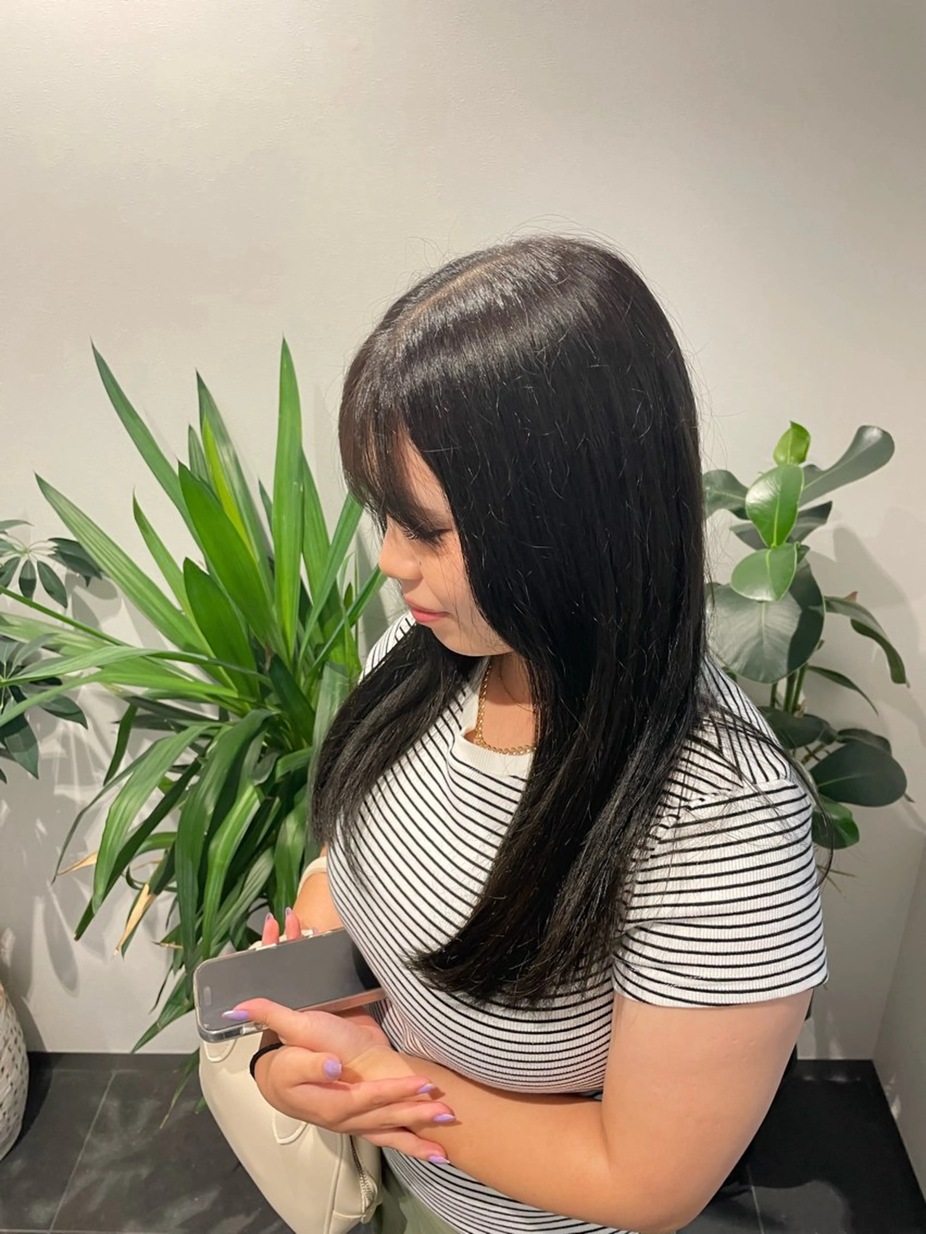 セミロング カット ヘアカラー けいせい/横浜/カッ ト/フェード/カラーのヘアスタイル