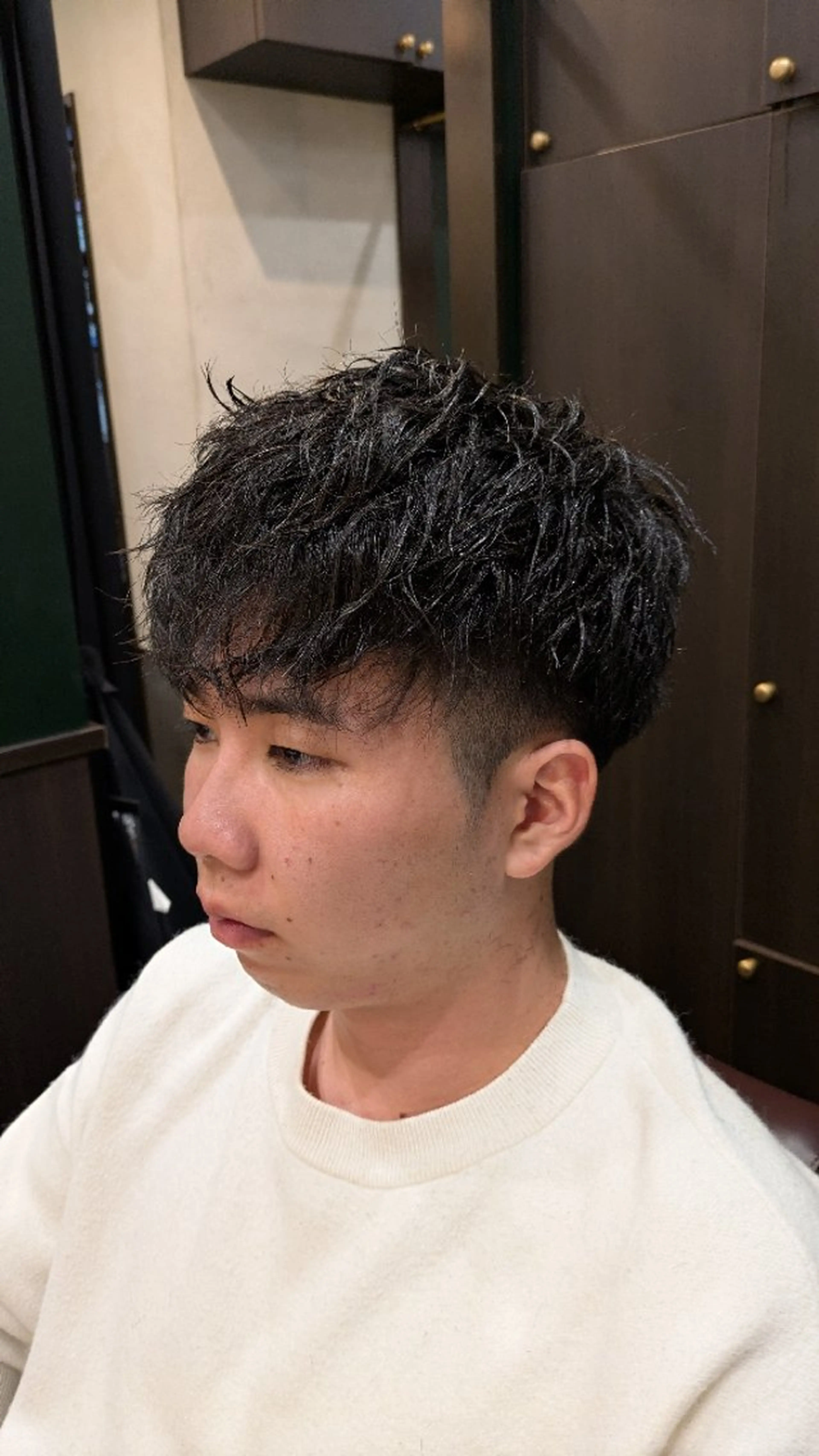 ミディアム 爰河 泰介のヘアスタイル