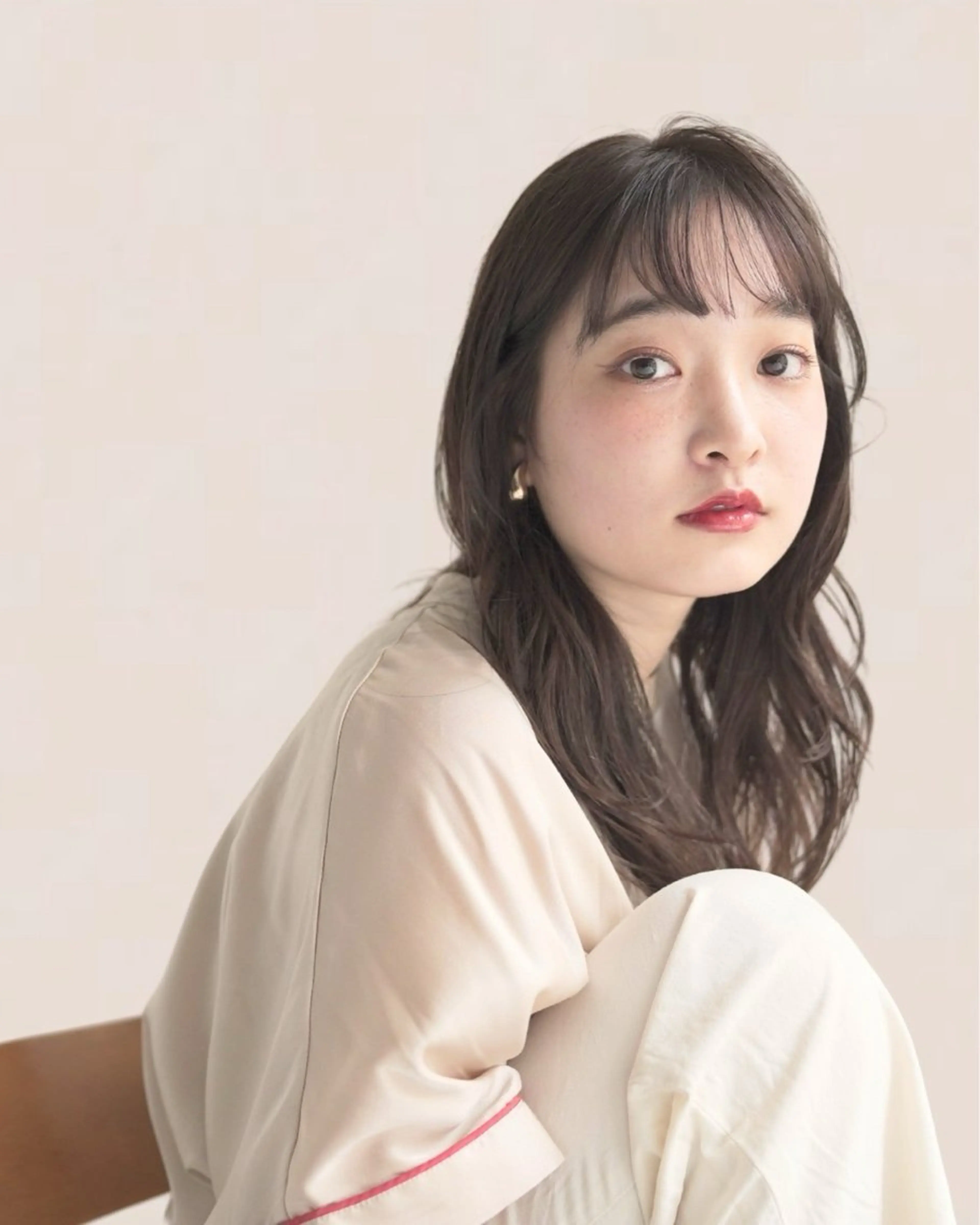 ロング Joule 建山美友のヘアスタイル