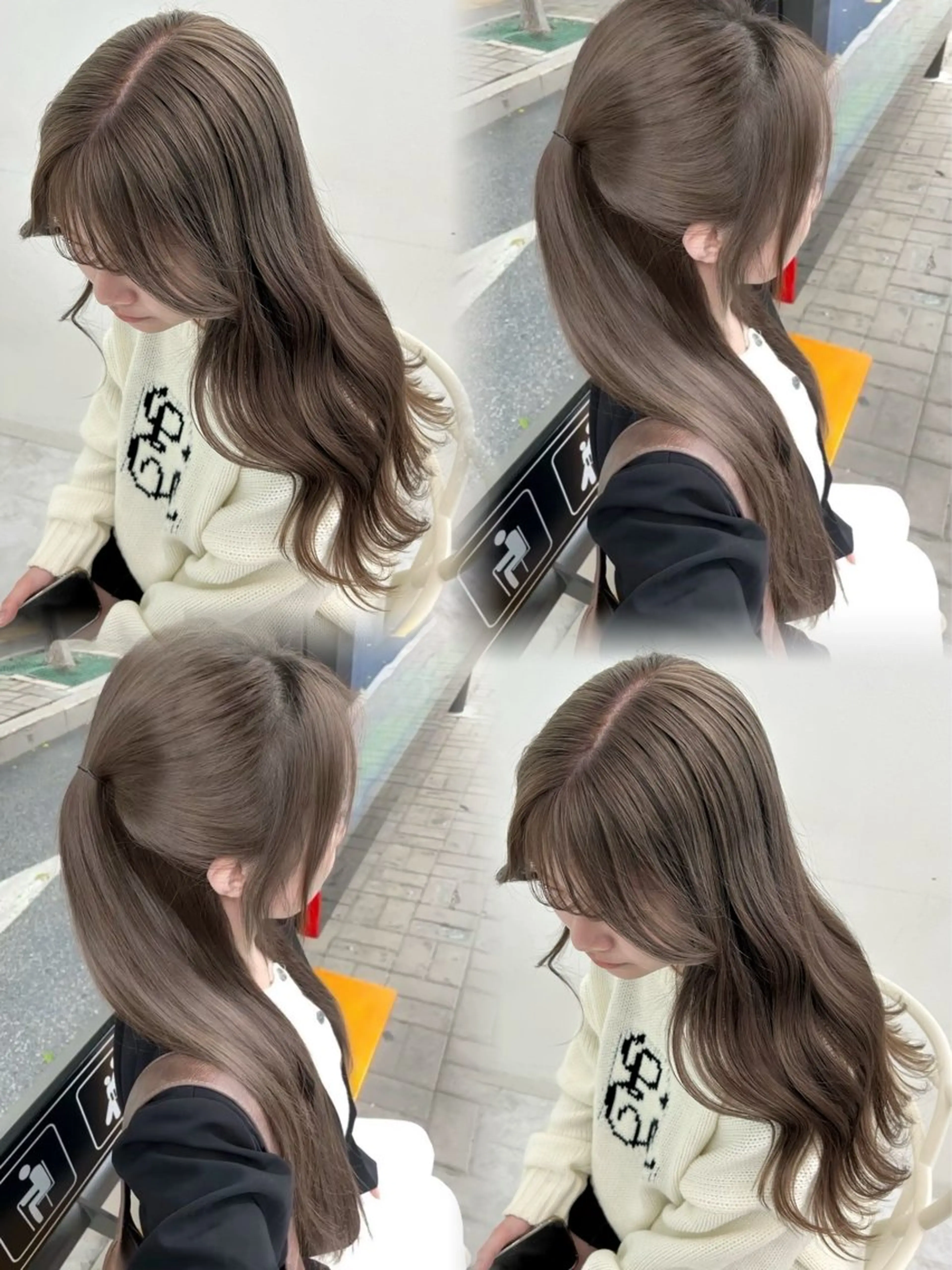 カラー 透ける透明感カラー 🩶anju🪽ྀིのヘアスタイル