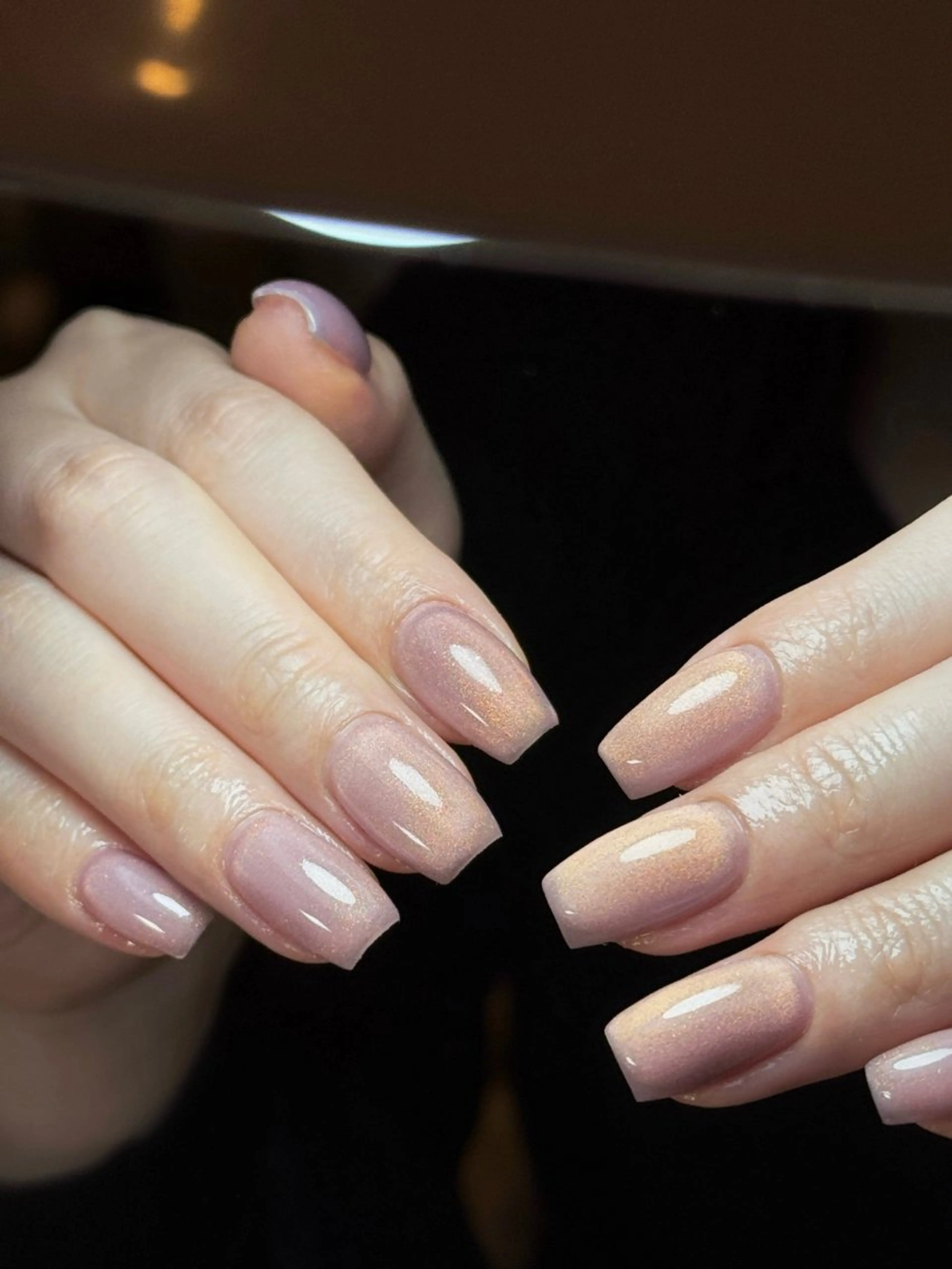 ネイル マグネットネイル マグネットワンカラー ワンカラーネイル スクエアネイル ハンドネイル K i K i nailのネイルデザイン