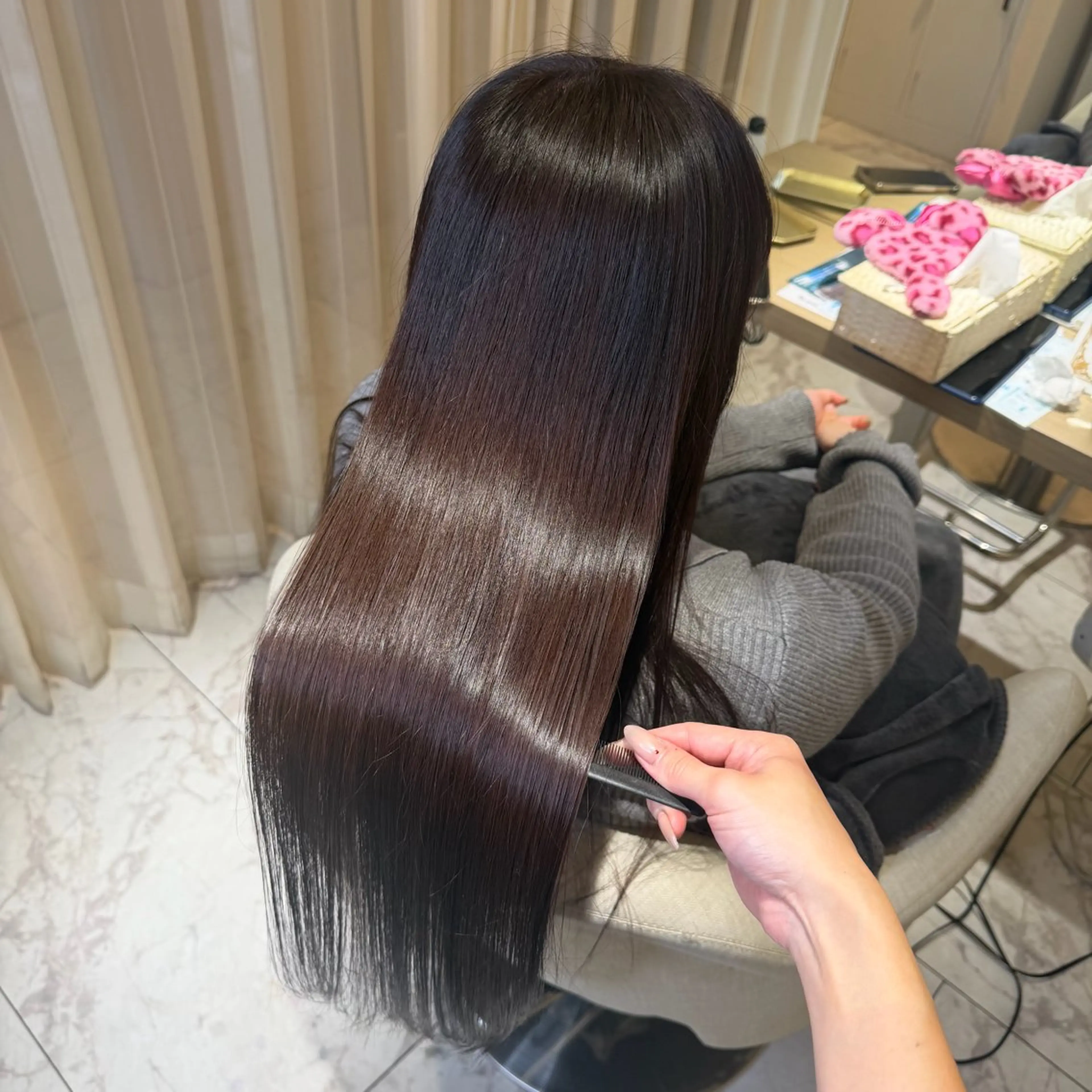 ロング カラー カット ヘアカラー トリートメント ヘッドスパ マホ/日吉/髪質改善 /レイヤー/ガーリーのヘアスタイル