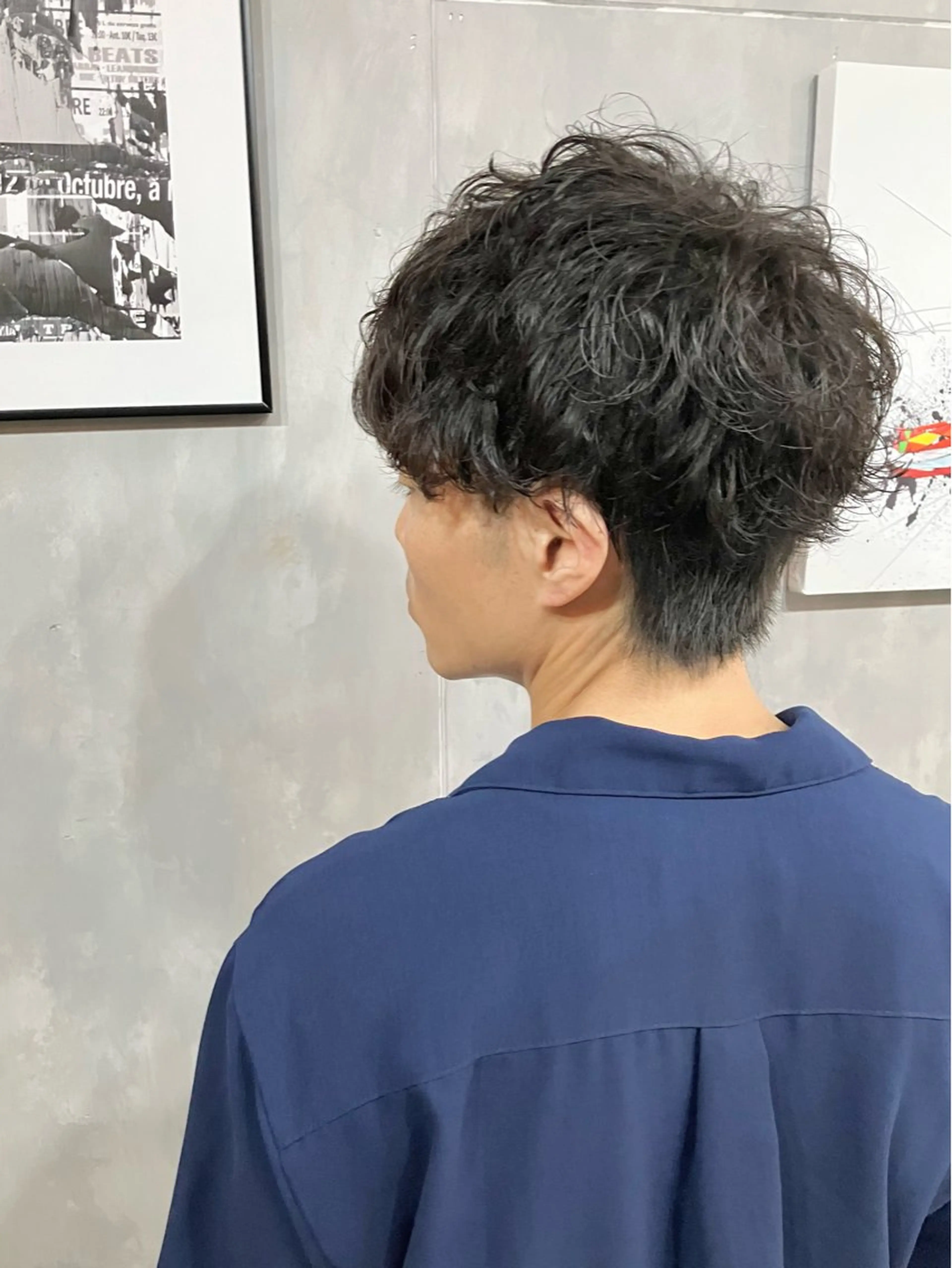 ショート パーマ メンズ メンズパーマ カット パーマ 🟦西荻窪メンズ特化 美容師🟦Yu-Jiのヘアスタイル