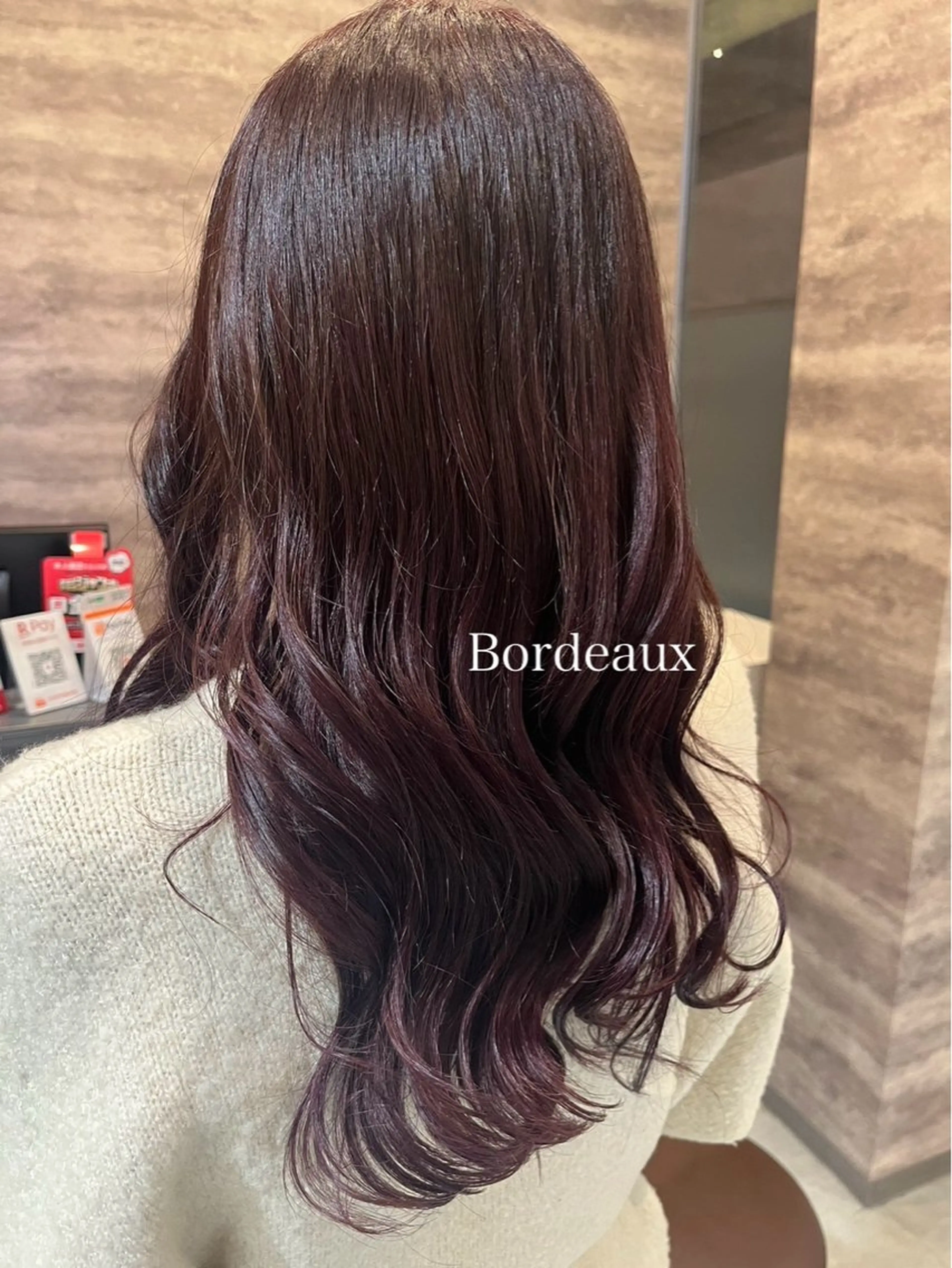 セミロング カラー ブリーチ ブルーカラー ボルドーカラー ダブルカラー グラデーションカラー 💈Blanco💈 カラー&ケア🌈のヘアスタイル