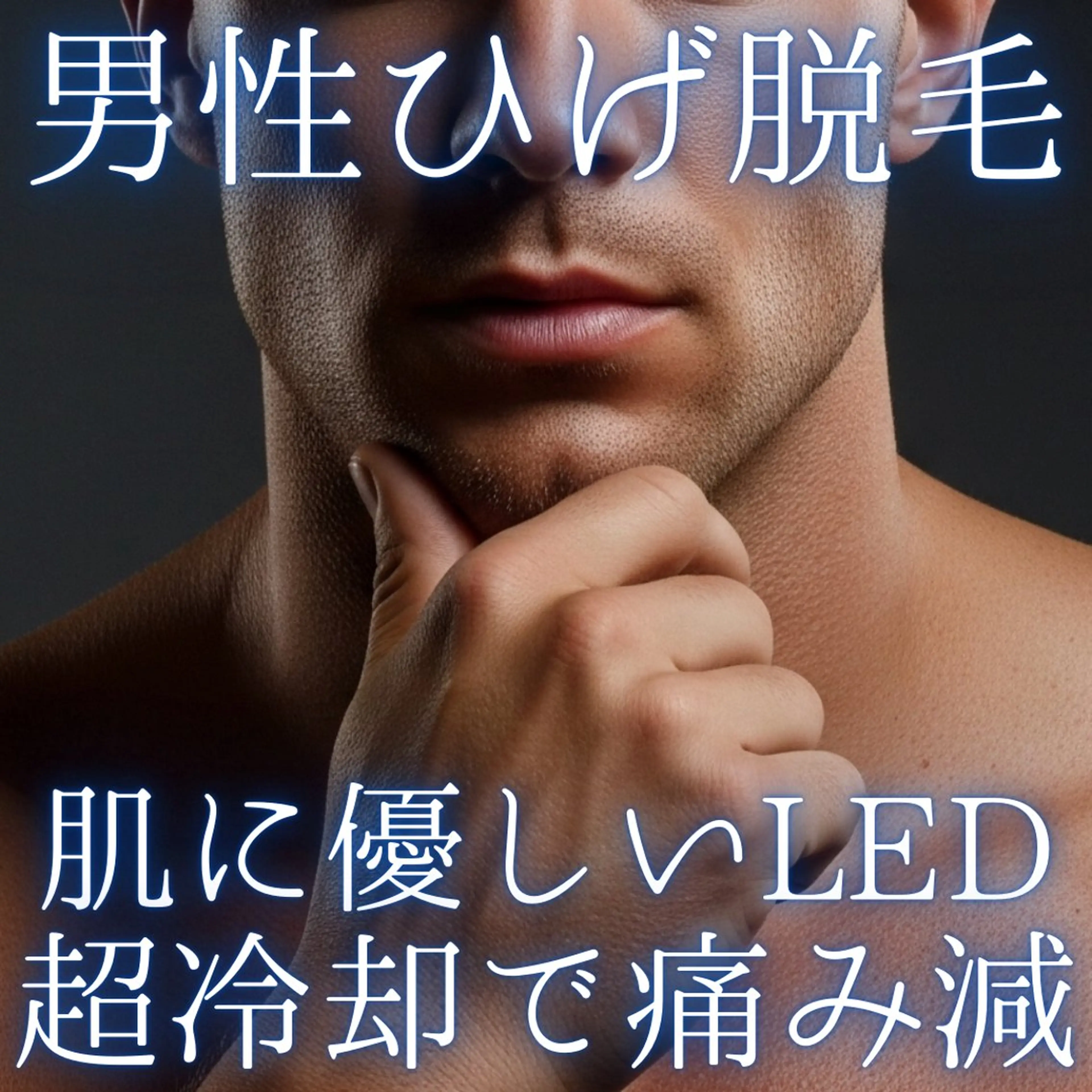 【男性限定】LED式ヒゲ脱毛🥸青ヒゲ・肌荒れ対策に◎毎朝の髭剃りから解放！清潔感UPでモテ肌に🩷の写真