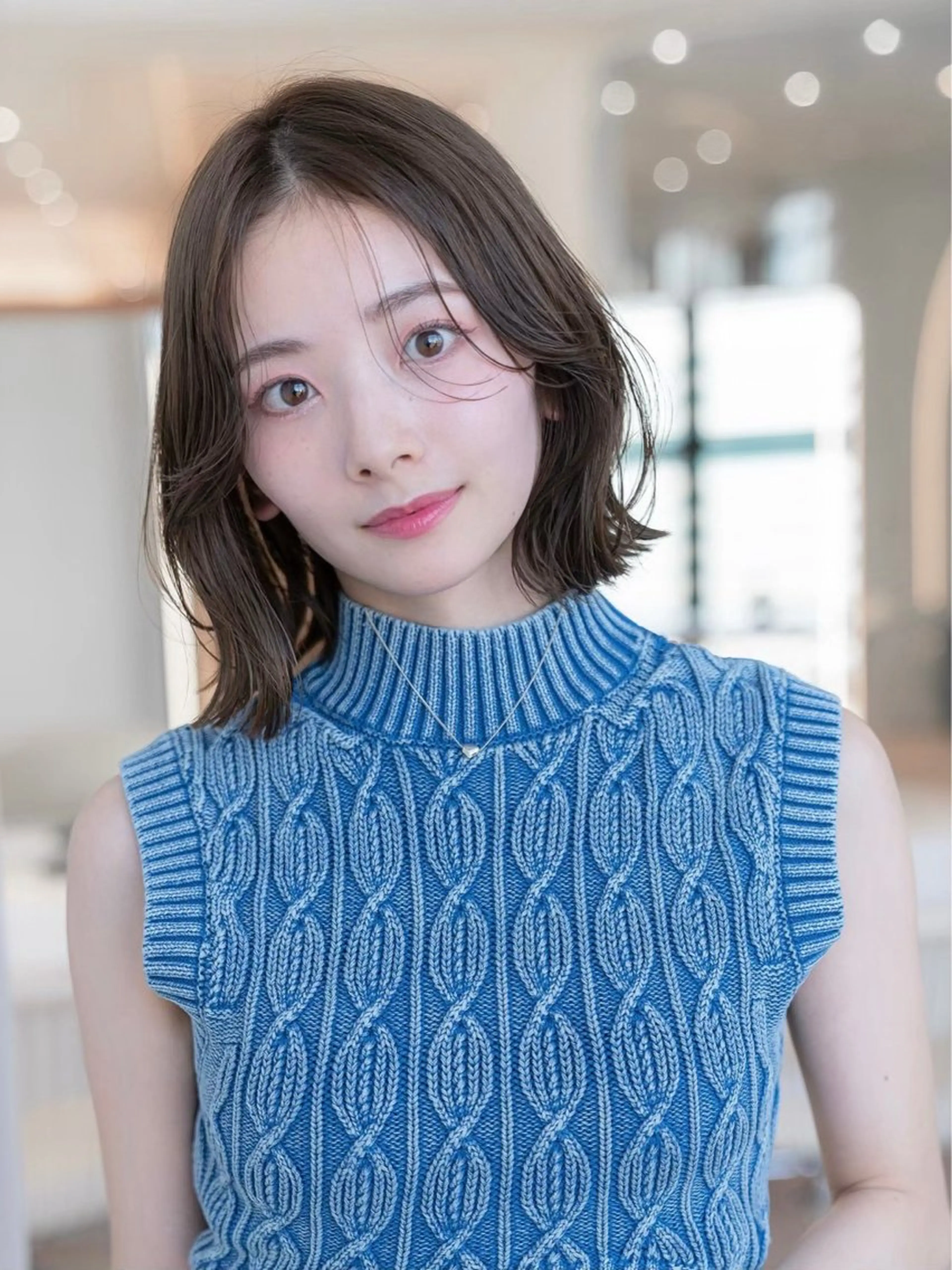 ミディアム カラー カット ヘアカラー トリートメント 垢抜けボブカット /楓のヘアスタイル