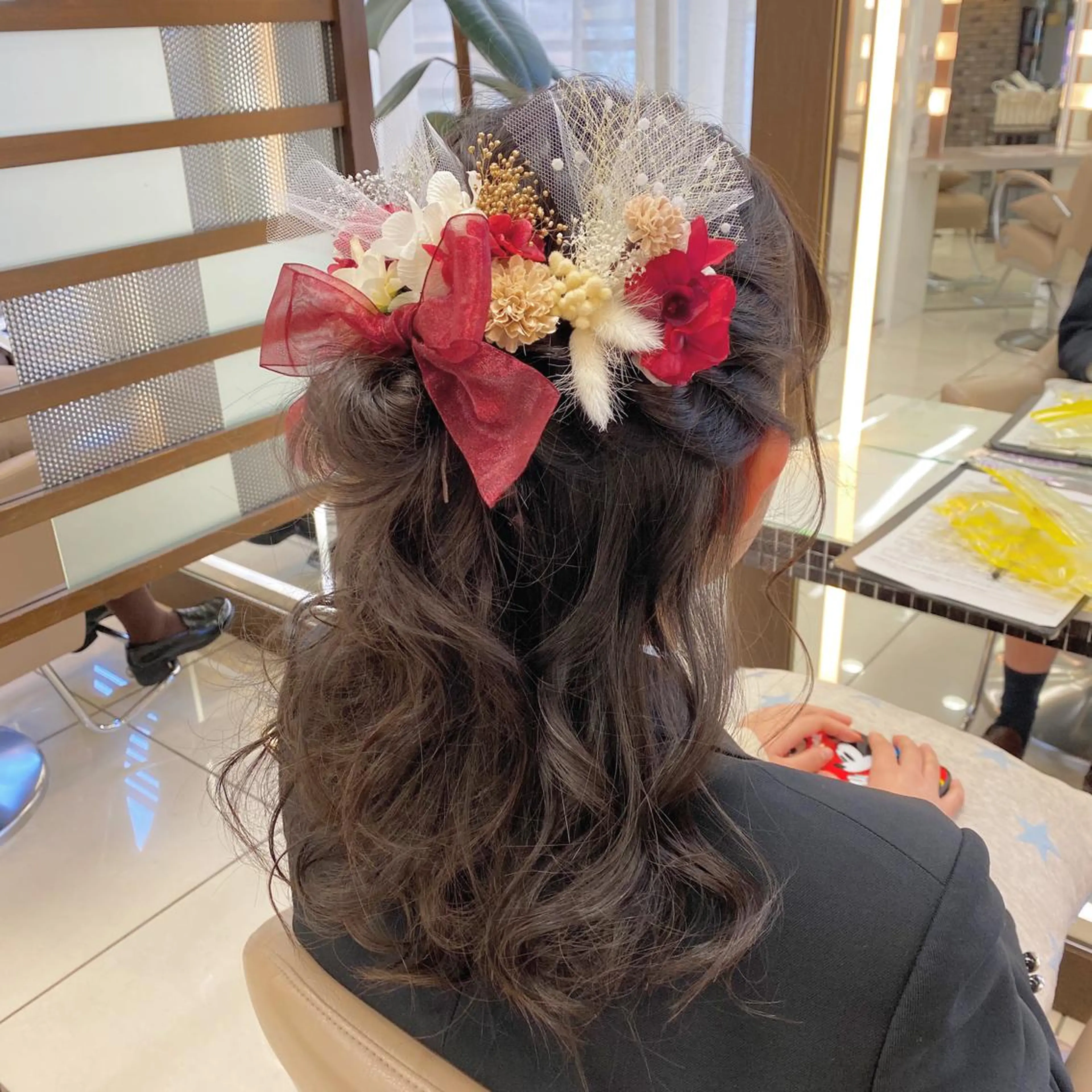 ヘアアレンジ ヘアセット シールエクステ✨️韓 国羽エクステ🪽和希のヘアスタイル