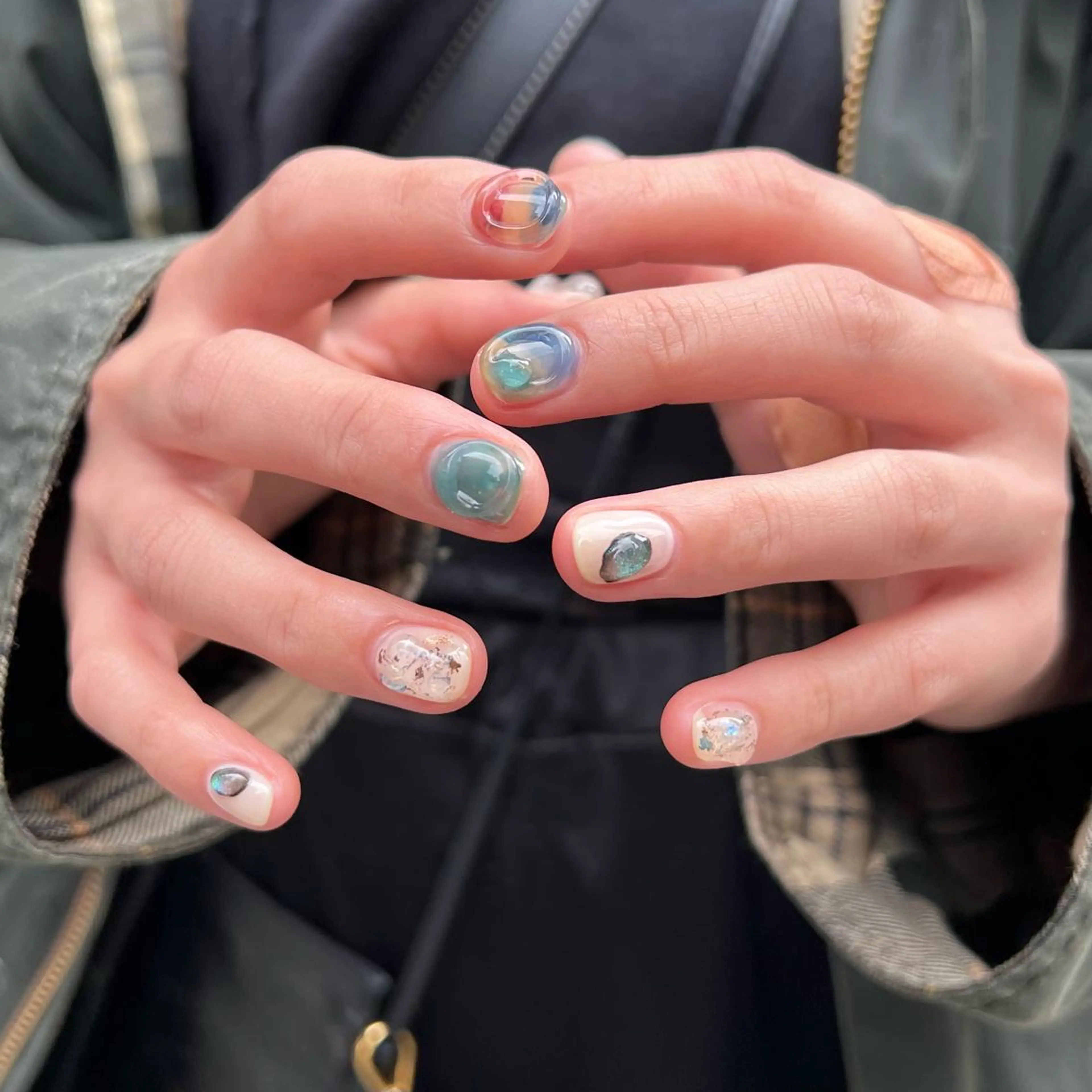 ネイル アートネイル ニュアンスネイル 春ネイル 酒井 サカイのネイルデザイン