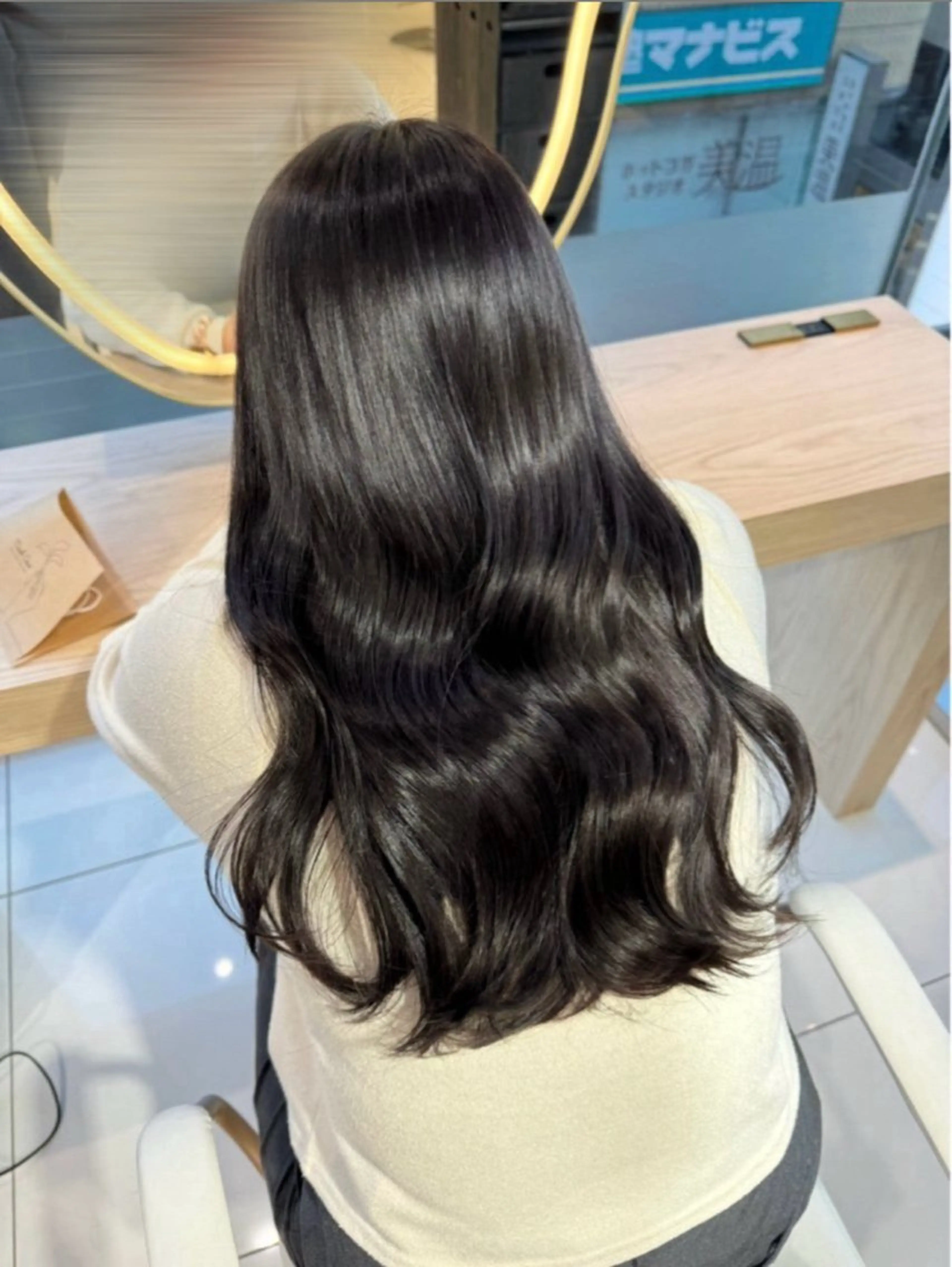 ロング カラー ベージュカラー 黒髪 ブリーチ ブラウンカラー ブラウンベージュ ヘアカラー 透明感カラー/ゆな 🎀のヘアスタイル