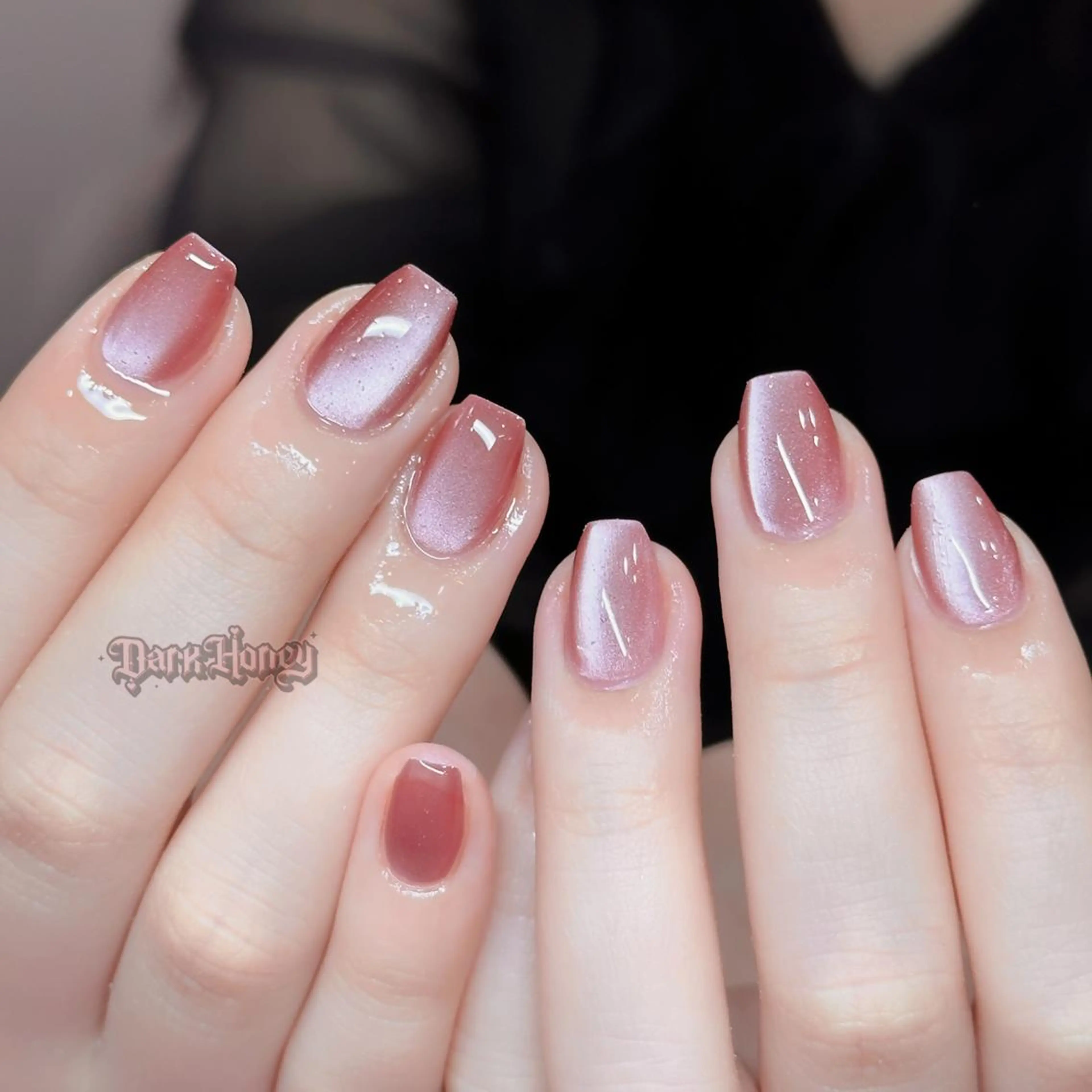 【minimo限定価格】自爪💅キラキラマグネットワンカラー💖ハートマグネット可能✨の写真