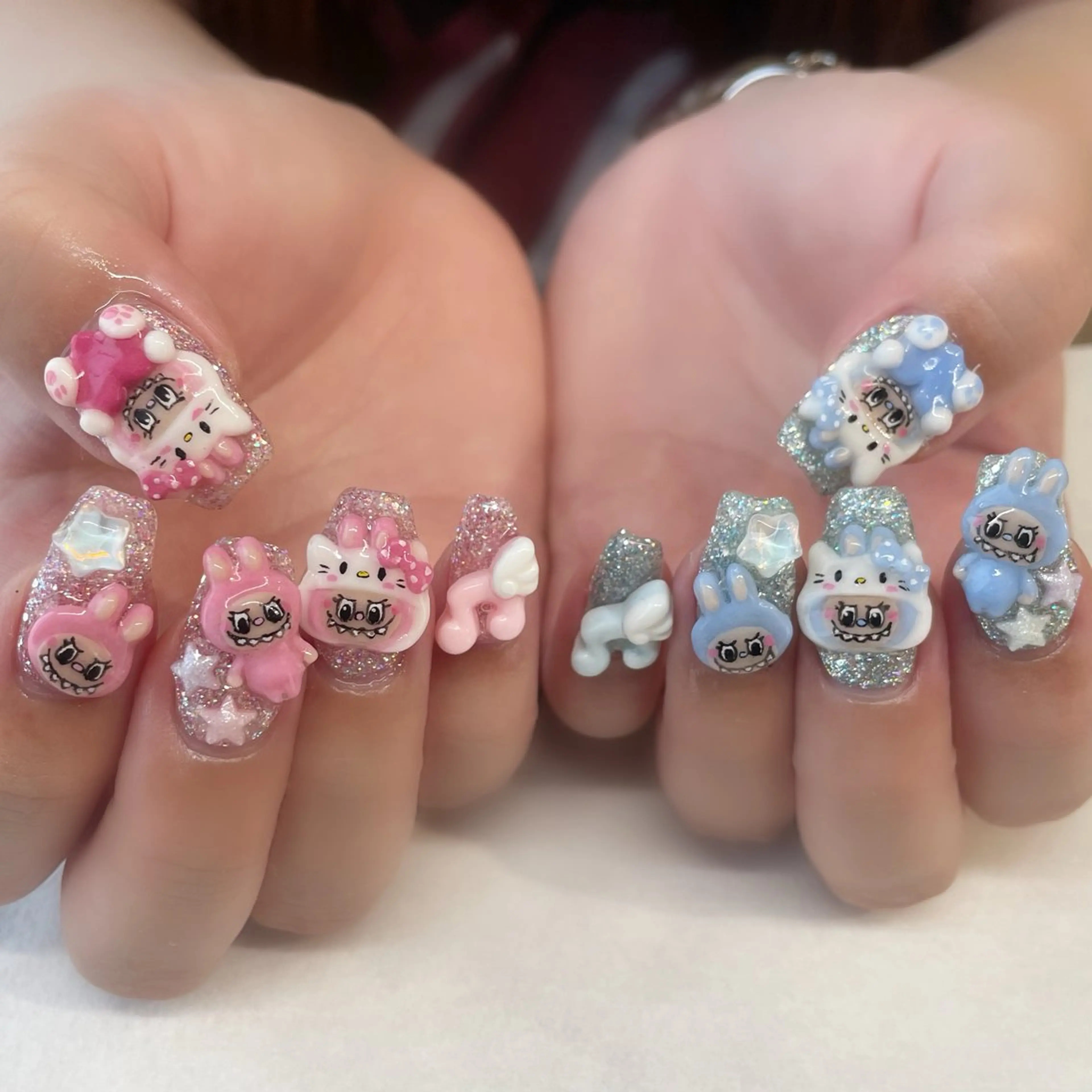 ネイル ハンドネイル 🌈🐰 saki. m 🐰🌈のネイルデザイン