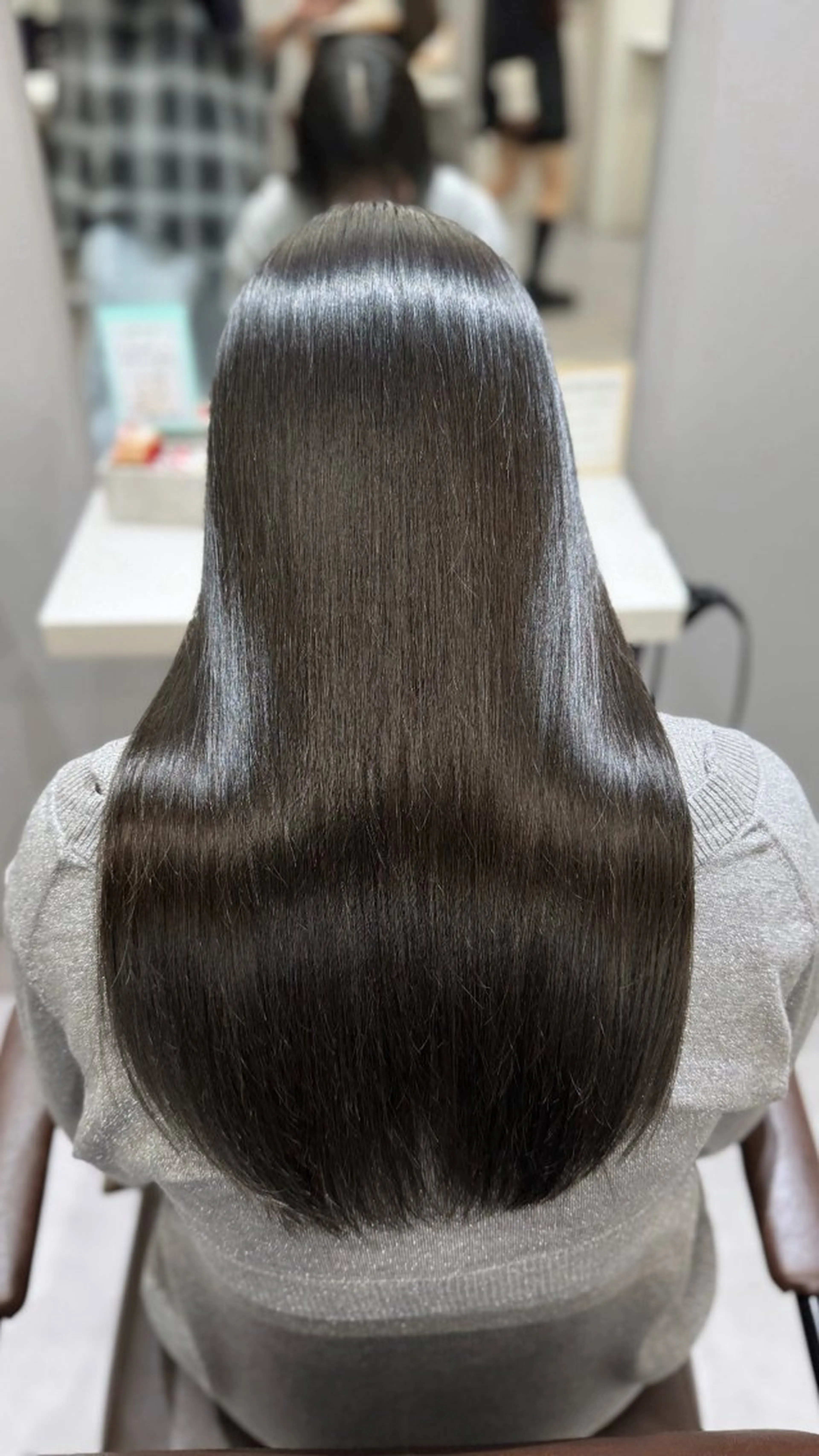 ロング ケアカラー 髪質改善 縮毛矯正 トリートメント 酸性ストレート 髪質改善×縮毛矯正 Core梅田　片山のヘアスタイル